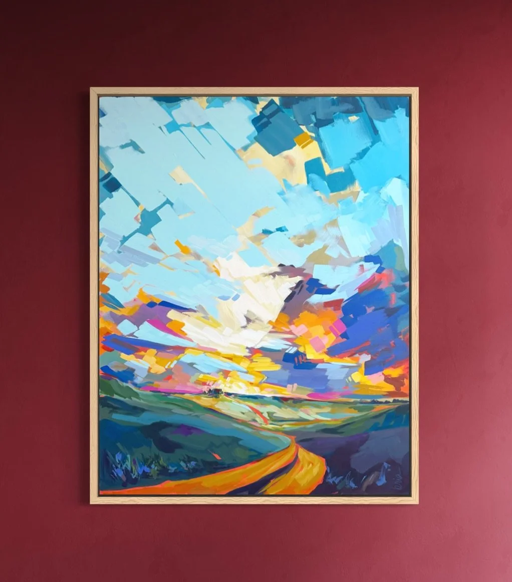 Oh, hello! 

Let me intro you to ✨Beyond the Last Light✨Just a quiet little peek at the second piece in the collection, headed to the Cheyenne Frontier Days Old  West Museum this July.

To me it feels like that almost-home moment&hellip; where you&rs