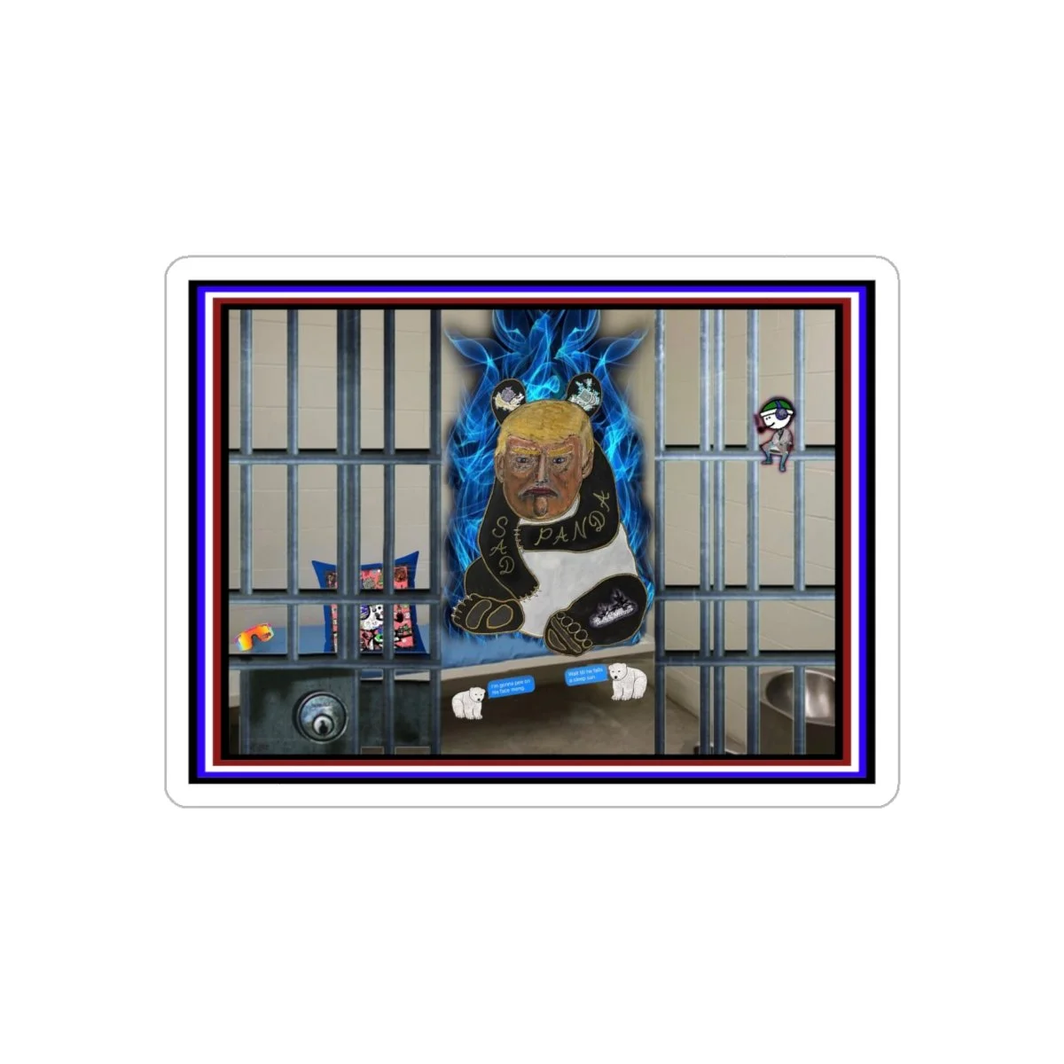 Sad Panda Trump Stickers