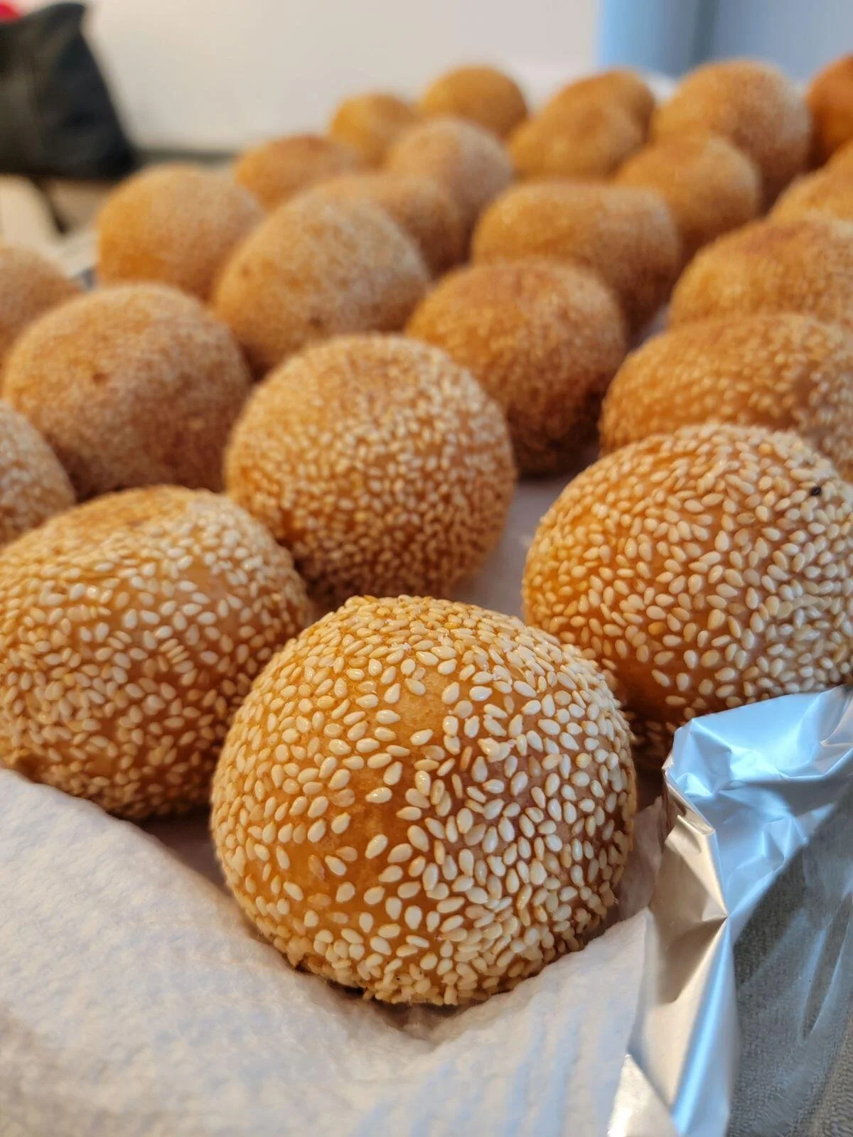 5.19.24 sesame balls w/ mung bean filling
