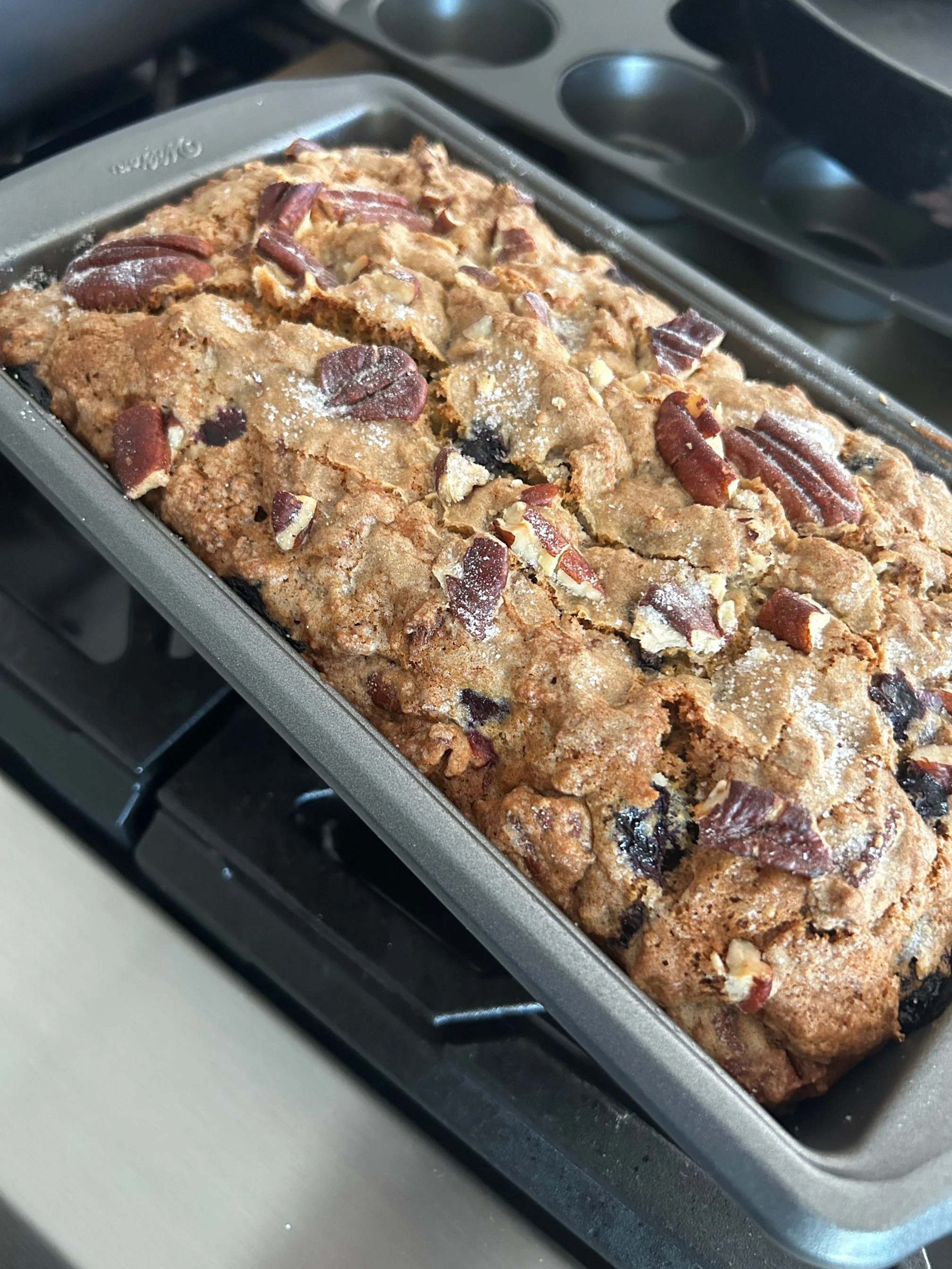 2.24.24 banana pecan blueberry bread