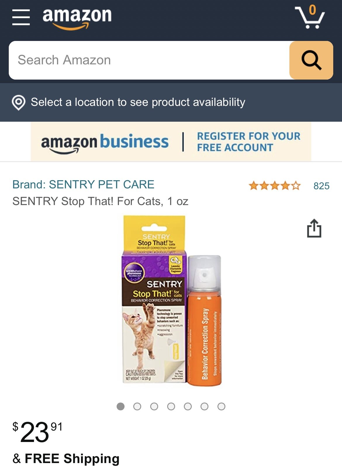 my review of the Sentry Stop That correction Spray