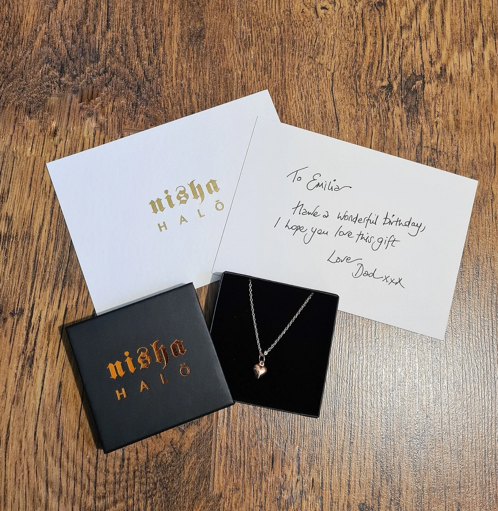 Introducing Our Jewellery Gift Note Card by Nisha Halo