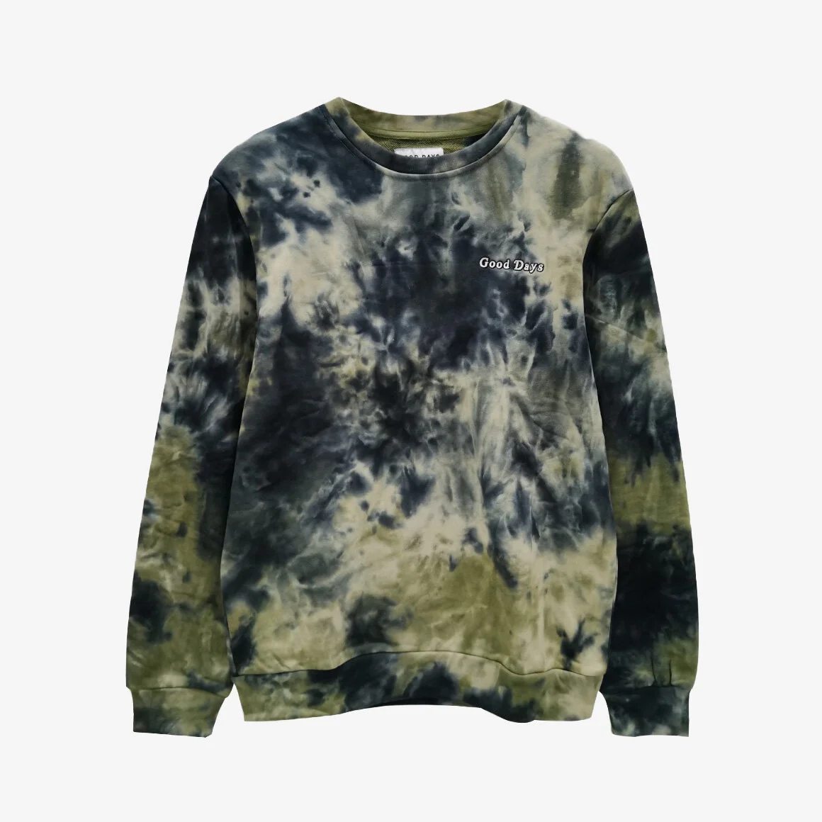 CAMO TIE DYE CREW NECK SWEATSHIRT 