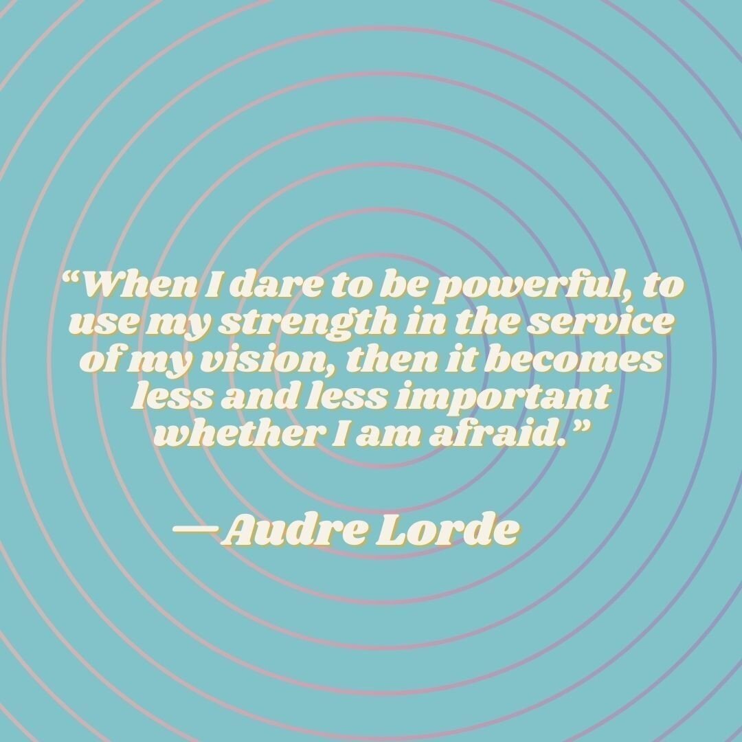 Dare to be powerful 💪🏾⠀
.⠀
&ldquo;When I dare to be powerful, to use my strength in the service of my vision, then it becomes less and less important whether I am afraid.&rdquo; &mdash; Audre Lorde⠀
.⠀
.⠀
.⠀
#AudreLorde #Daretobepowerful