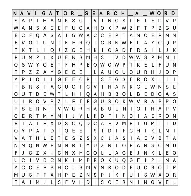 Navigator Search-A-Word November Publication 2025