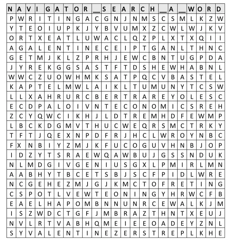 Navigator Search-A-Word February Publication 2026
