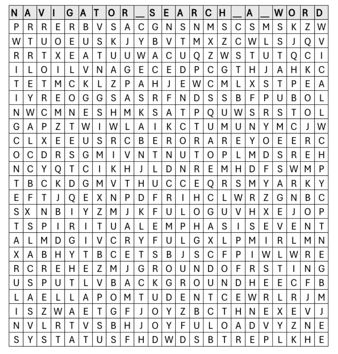 Navigator Search-A-Word March Publication 2026