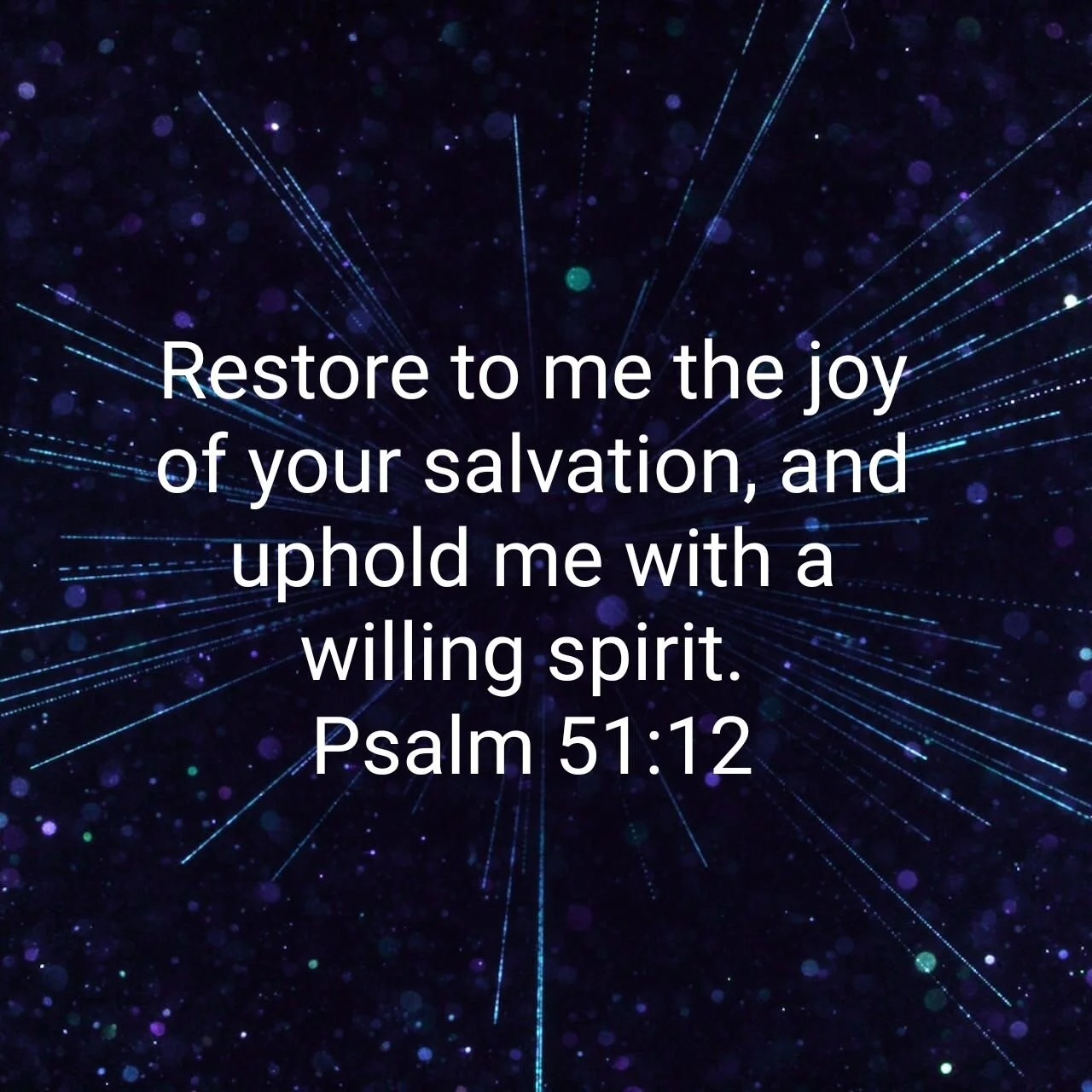Restore the joy of salvation