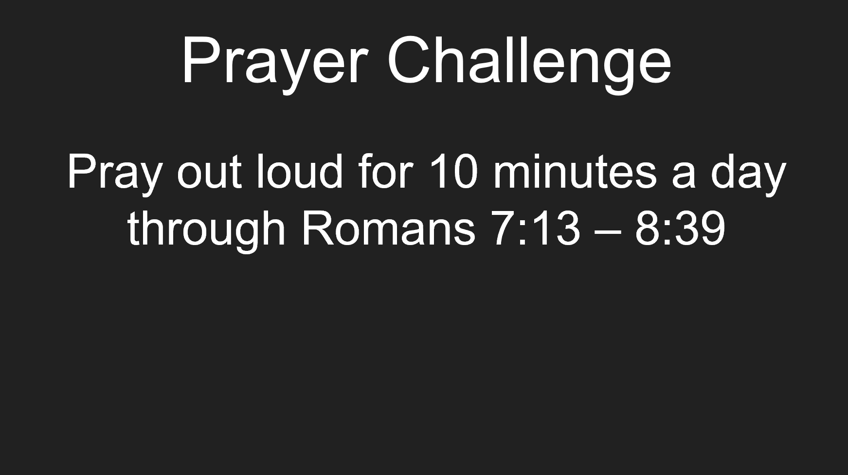 Refuge Prayer Challenge