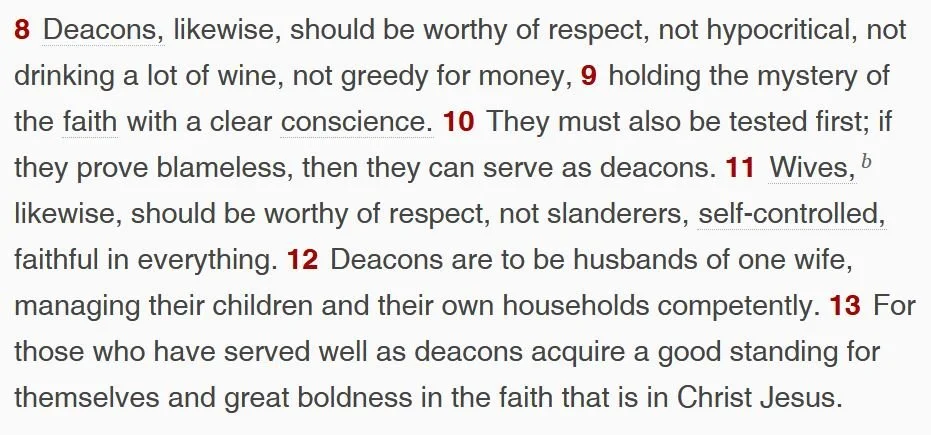 Refuge Deacon Nomination Information