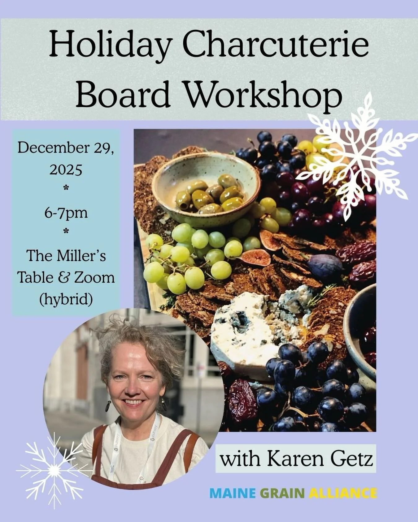 Join us for a festive and hands-on charcuterie board workshop, the perfect way to elevate your holiday entertaining! In this fun, one-hour session, you will learn the art of selecting and arranging cured meats, artisanal cheeses, including a variety 