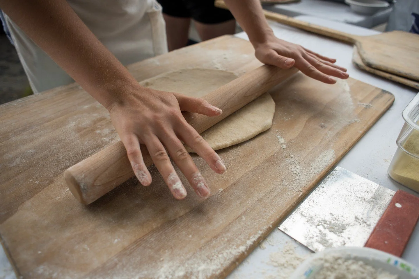 Working with dough is about feel. You learn the pressure, the timing, when to back off and let it rest. Good grain gives you dough that responds&mdash;it has elasticity and strength. You can't rush it. You just have to pay attention and do the work.
