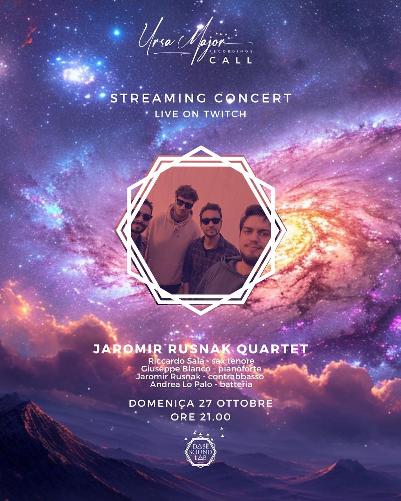 Il 27 ottobre, Ursa Major Recording Studio presenta @jrquartet alle ore 21.00 per il formato Ursa Call.

🔗 Clicca il link in bio per connetterti su Twitch e goditi il concerto 🎶🎵🎹
Per restare aggiornati su tutte le iniziative di Ursa Major, iscri