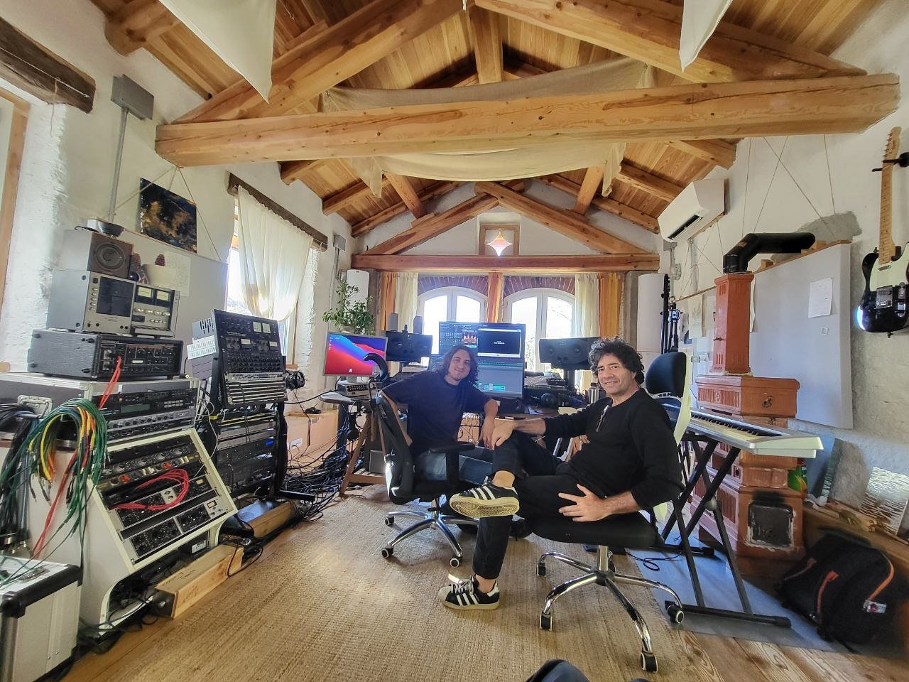 One of our sound engineers, @luma__gah , together with @pierosalvatori_ , working on the soundtrack for the documentary film Liliana &ndash; a tribute to Liliana Segre ✨
#studiorecording #soundtrack