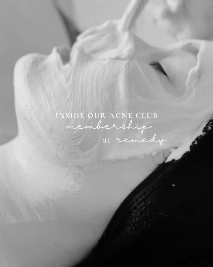 Acne is rarely solved with one facial.

That&rsquo;s why we created our Acne Club at Remedy.

Inside the membership:
&bull; Monthly Remedy Reset acne facial
&bull; Customized + accountable treatment plans
&bull; Guidance from your esthie bestie
&bull