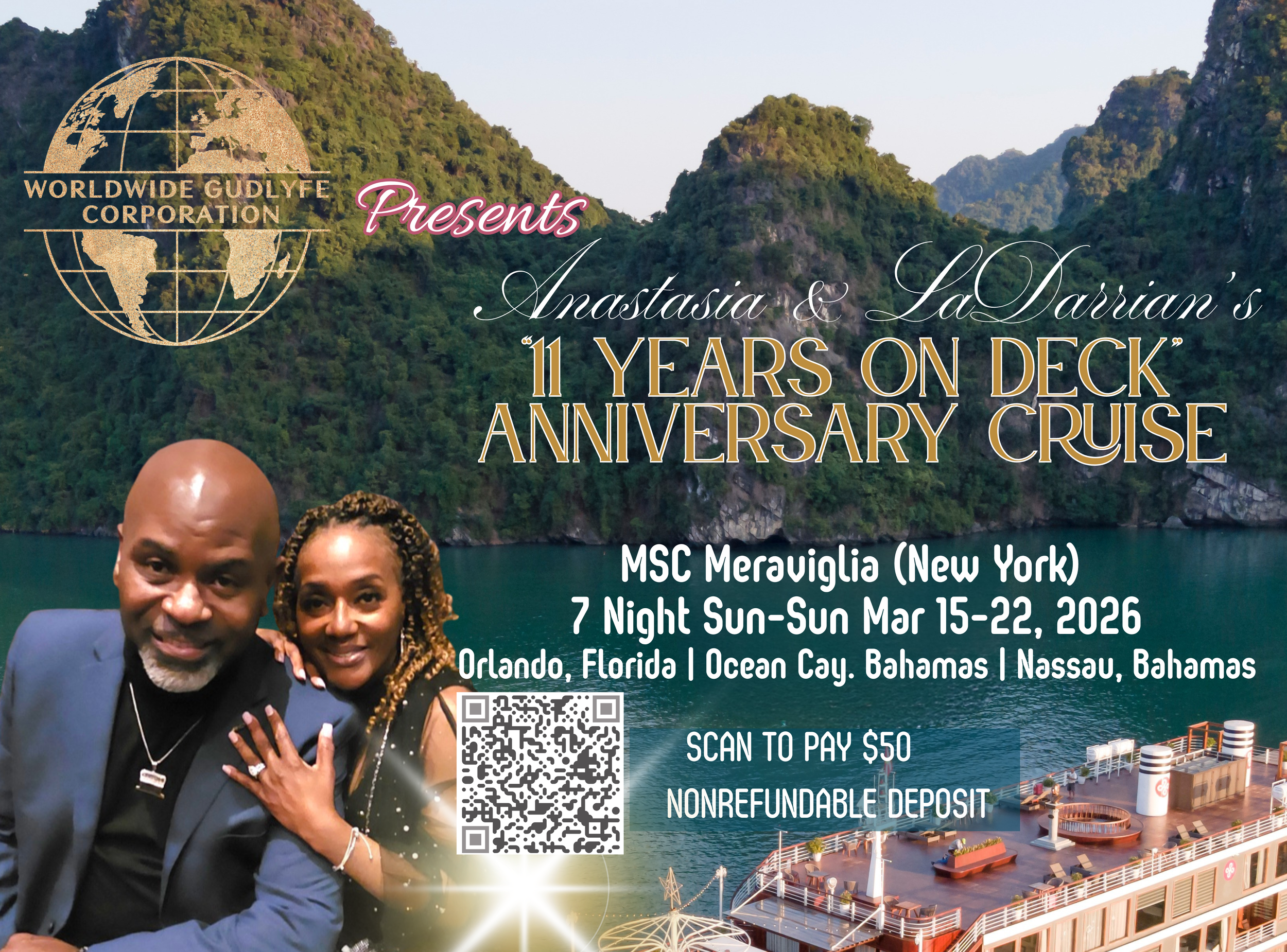 Anastasia & LD's 11 Years On Deck Anniversary Cruise March 15-22, 2026