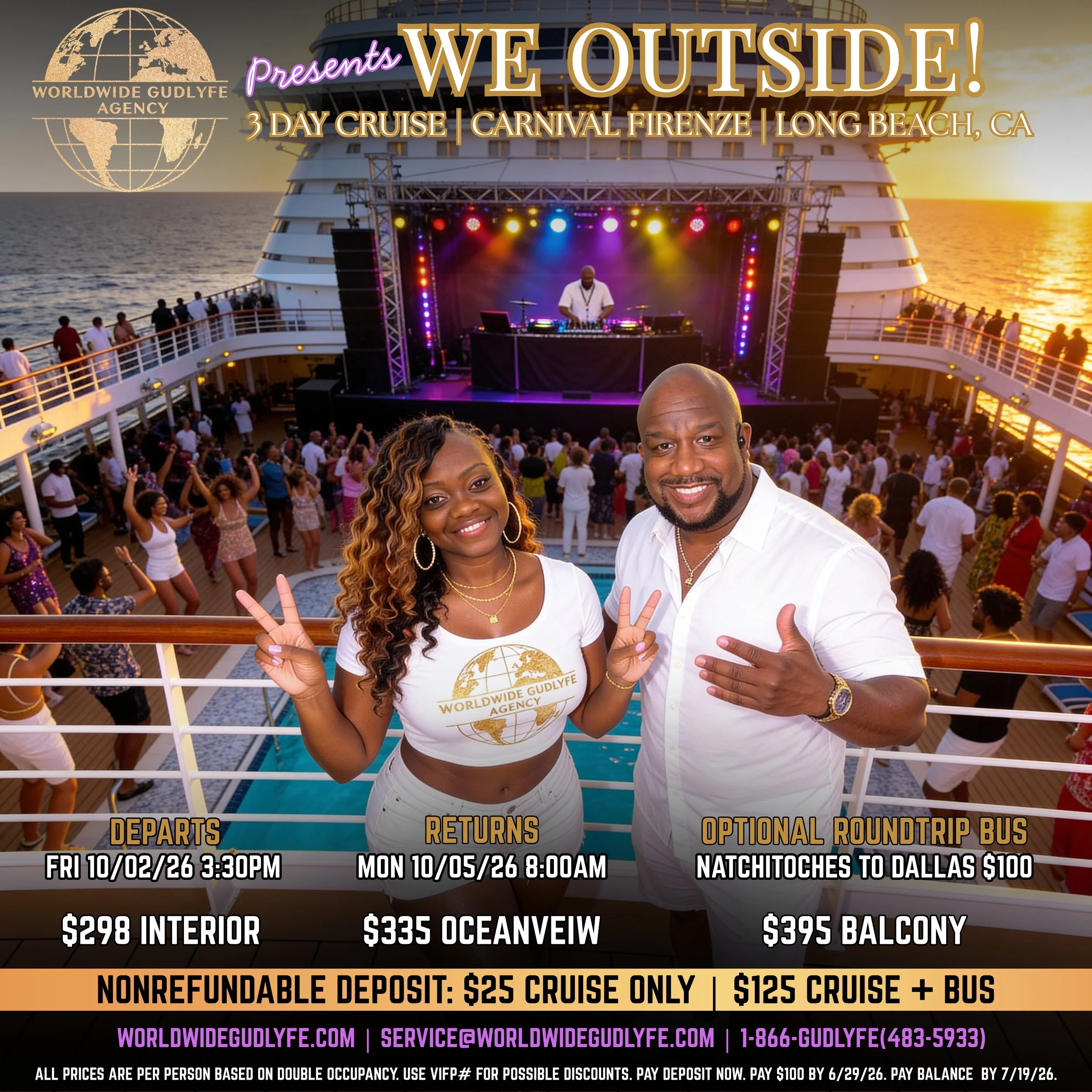"We Outside!" Cruise October 2-5, 2026