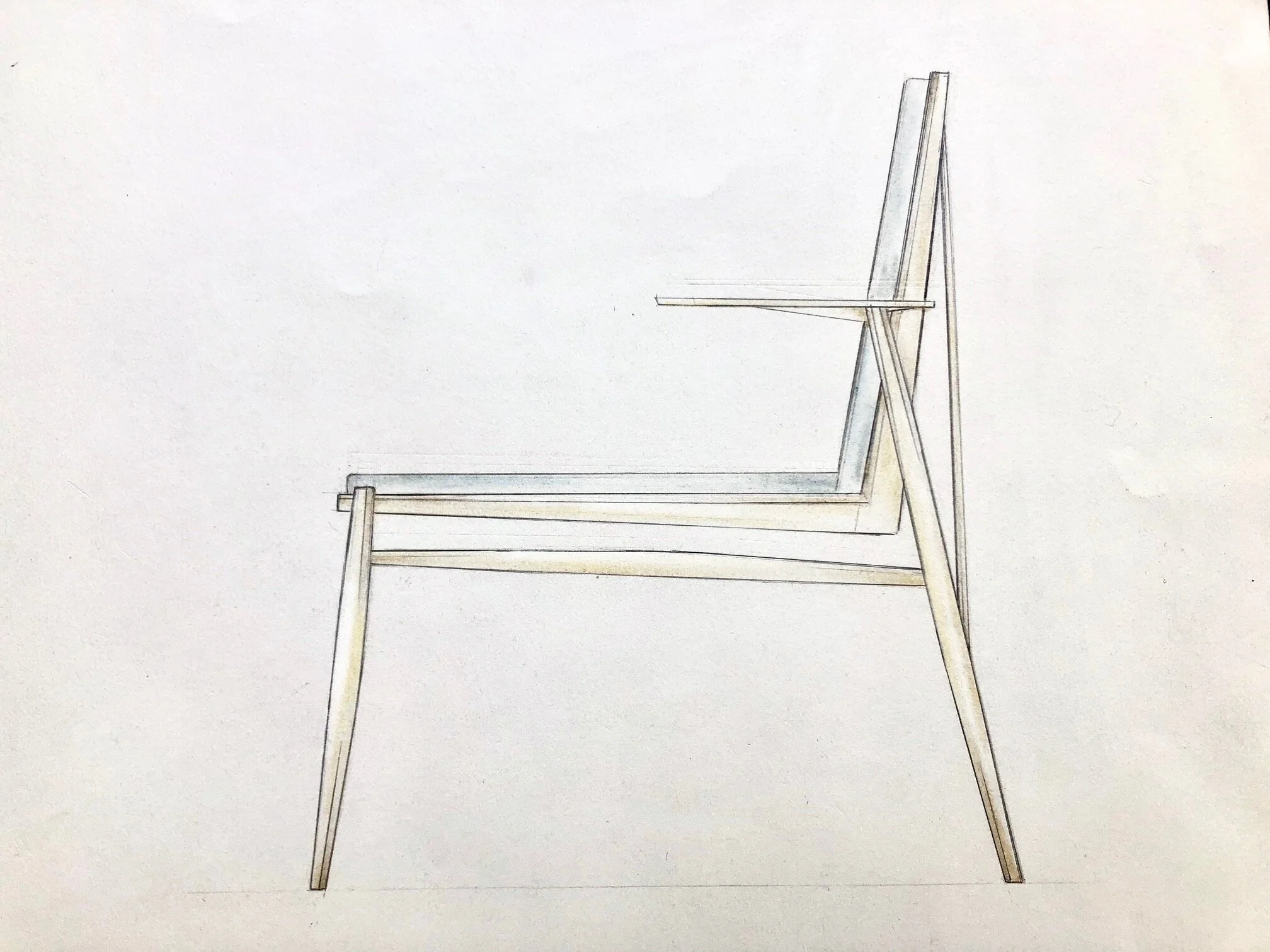 drawing meditation chair