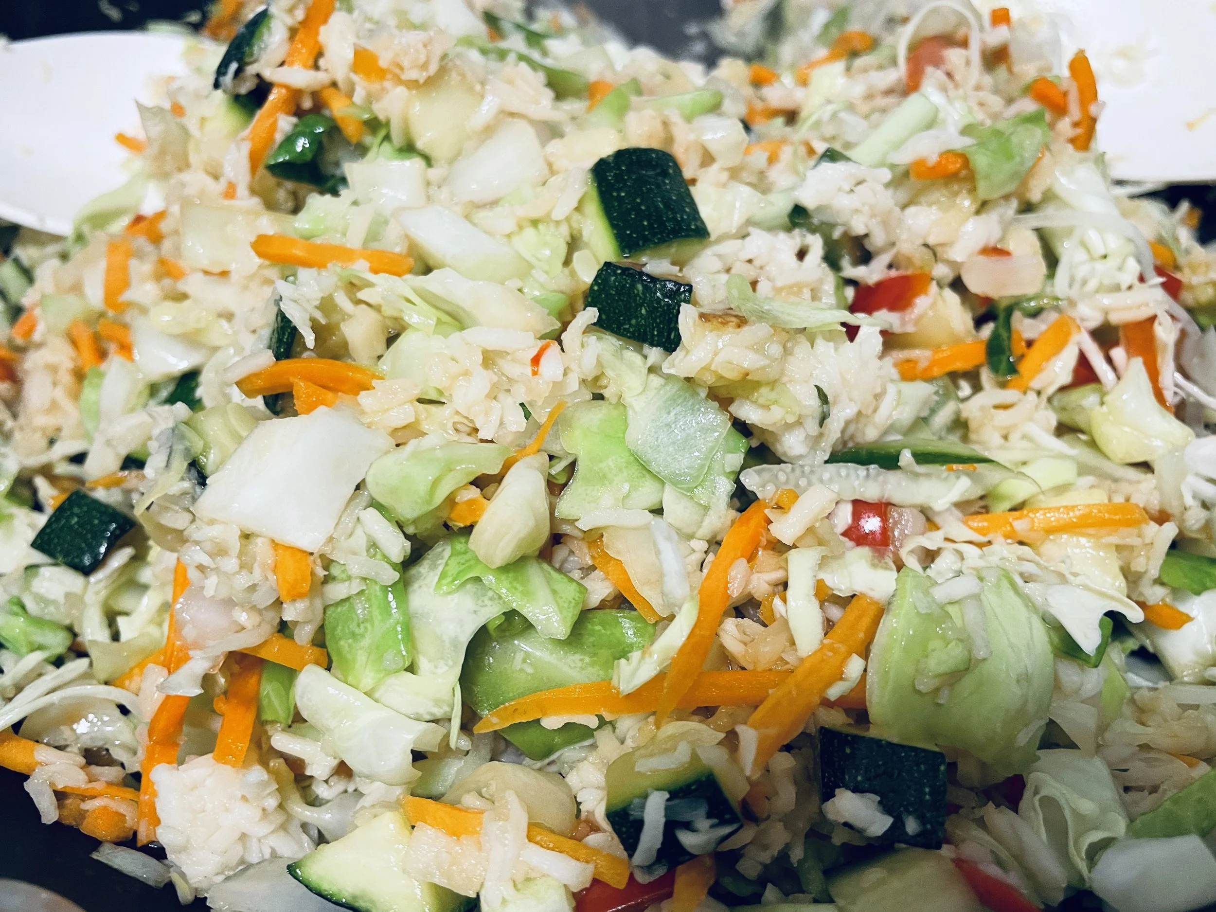 5 Spice Chicken "Fried Rice" (Hearts of Palm) Stuffed Pepper — enza eats