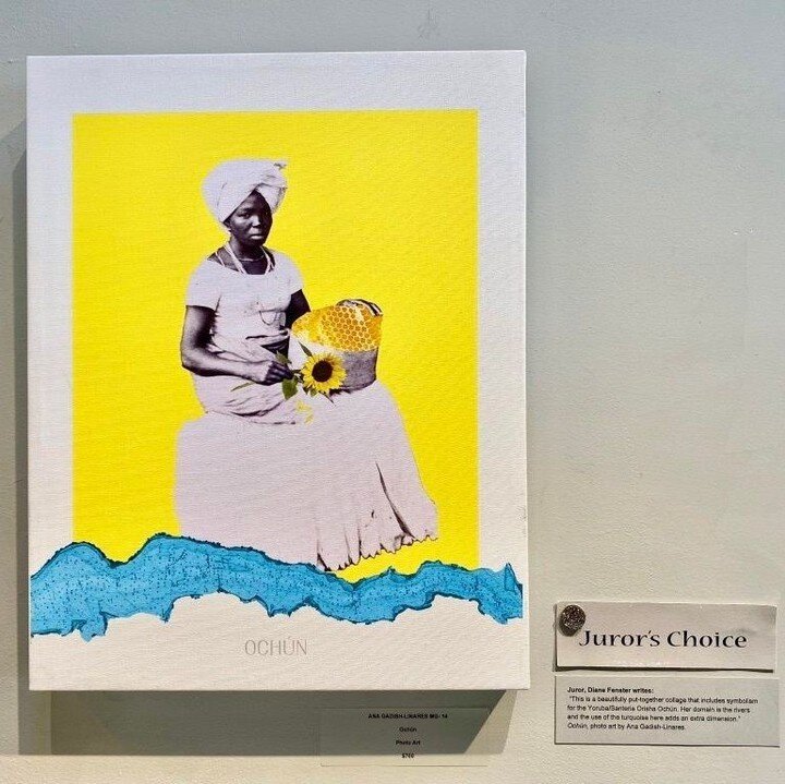 Och&uacute;n 💛 Juror's Choice for SFWA's Digital Art &amp; Photography Exhibition. Juror, Diane Fenster writes: &quot;This is a beautifully put-together collage that includes symbolism for the Yoruba/Santer&iacute;a Orisha Och&uacute;n. Her domain i