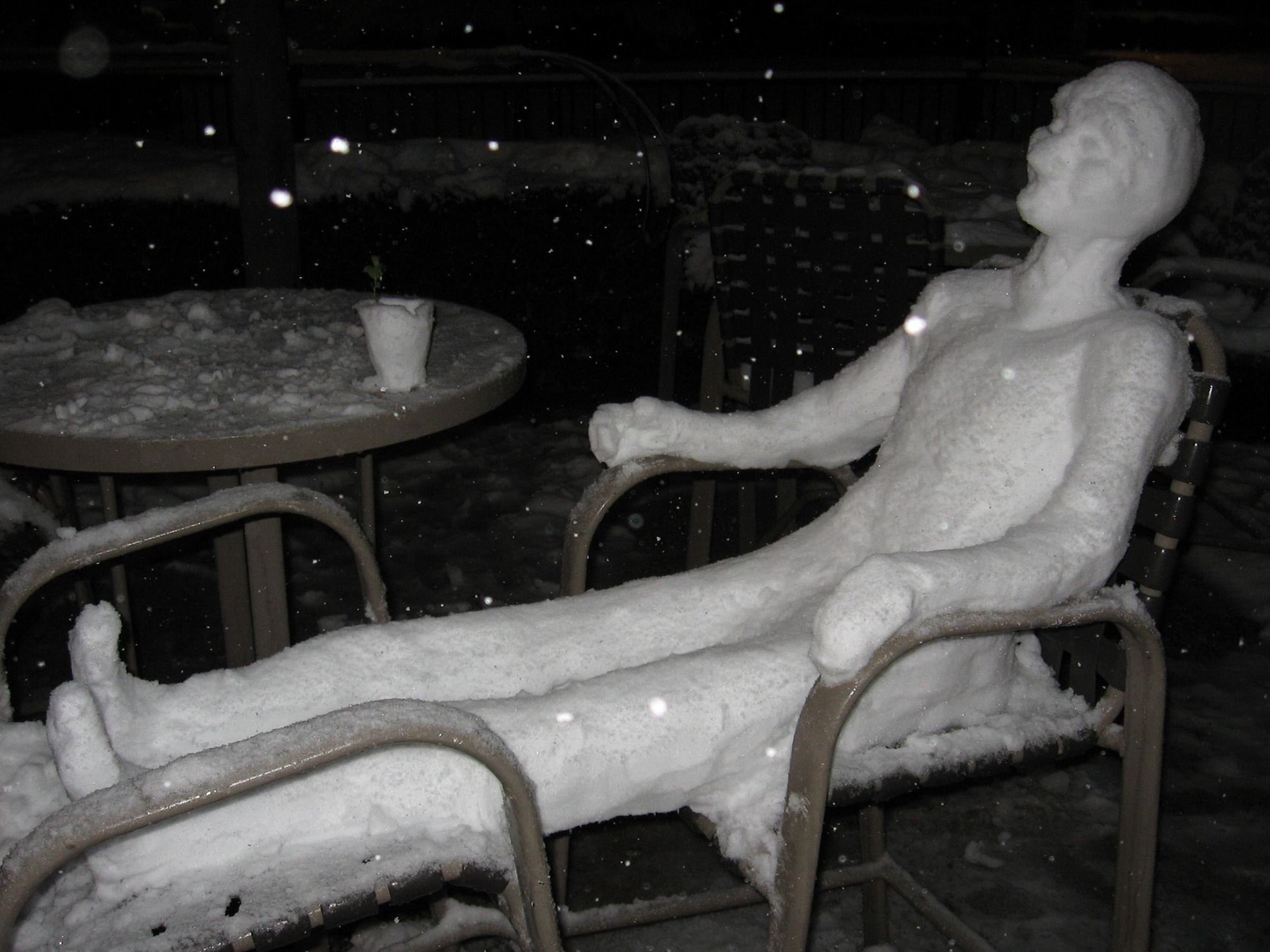Lounging Snowman