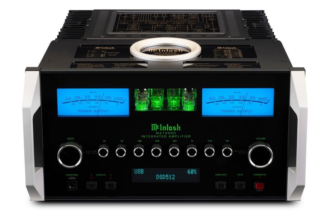 Discover the MA12000 2-Channel Hybrid Integrated Amplifier, combining the best of vacuum tubes and solid state with their Hybrid Drive&trade; technology for unparalleled sound performance. 

With 350 Watts x 2 channels and 17 inputs, including the DA
