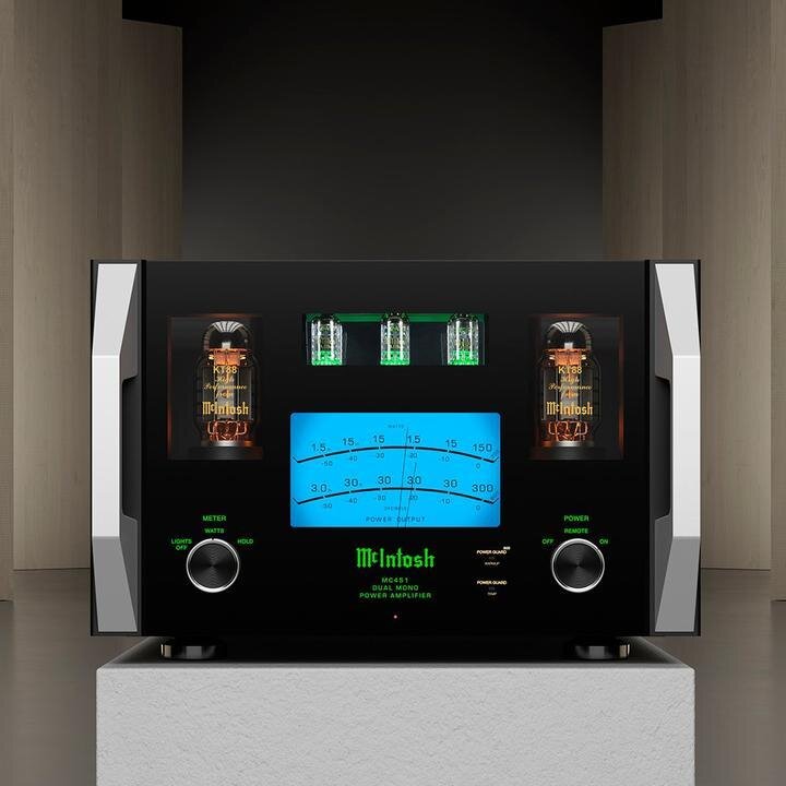 The Absolute Sound magazine says the McIntosh MC451 can &quot;help redefine the state of the art for many high-end audiophiles.&quot;

Its Hybrid Drive&trade; technology combines a 150 Watt vacuum tube with a 300 Watt solid-state amplifier on a singl