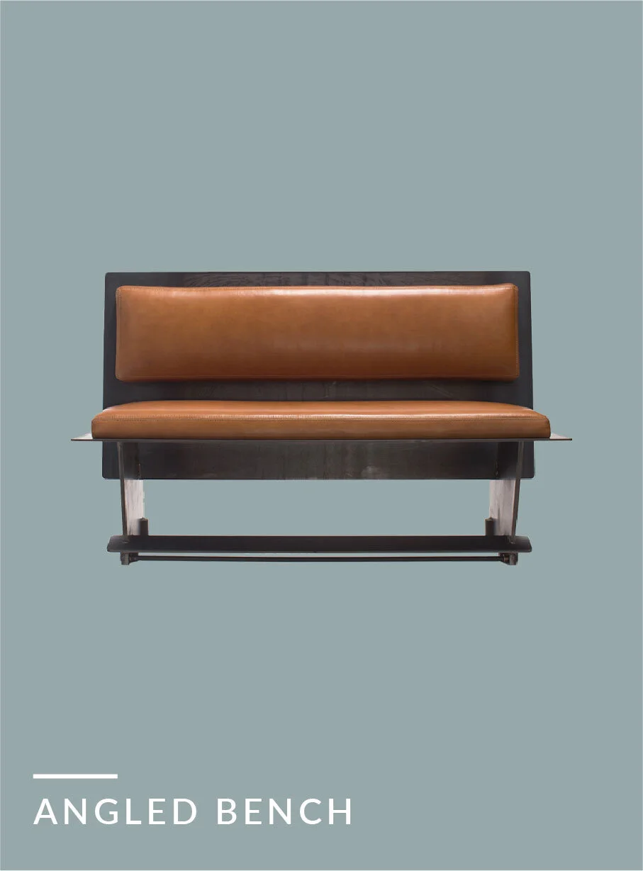 Angled Bench With Cushions