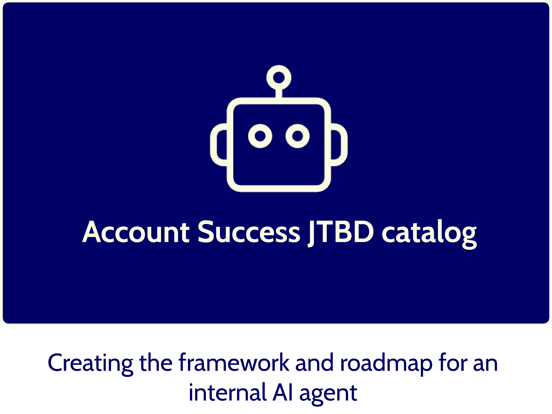 Account Success JTBD catalog