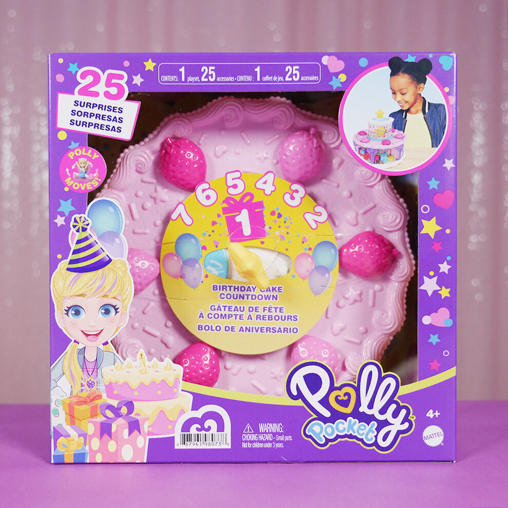 Playset - Polly Pocket - Bolo de Aniversário com Surpresas