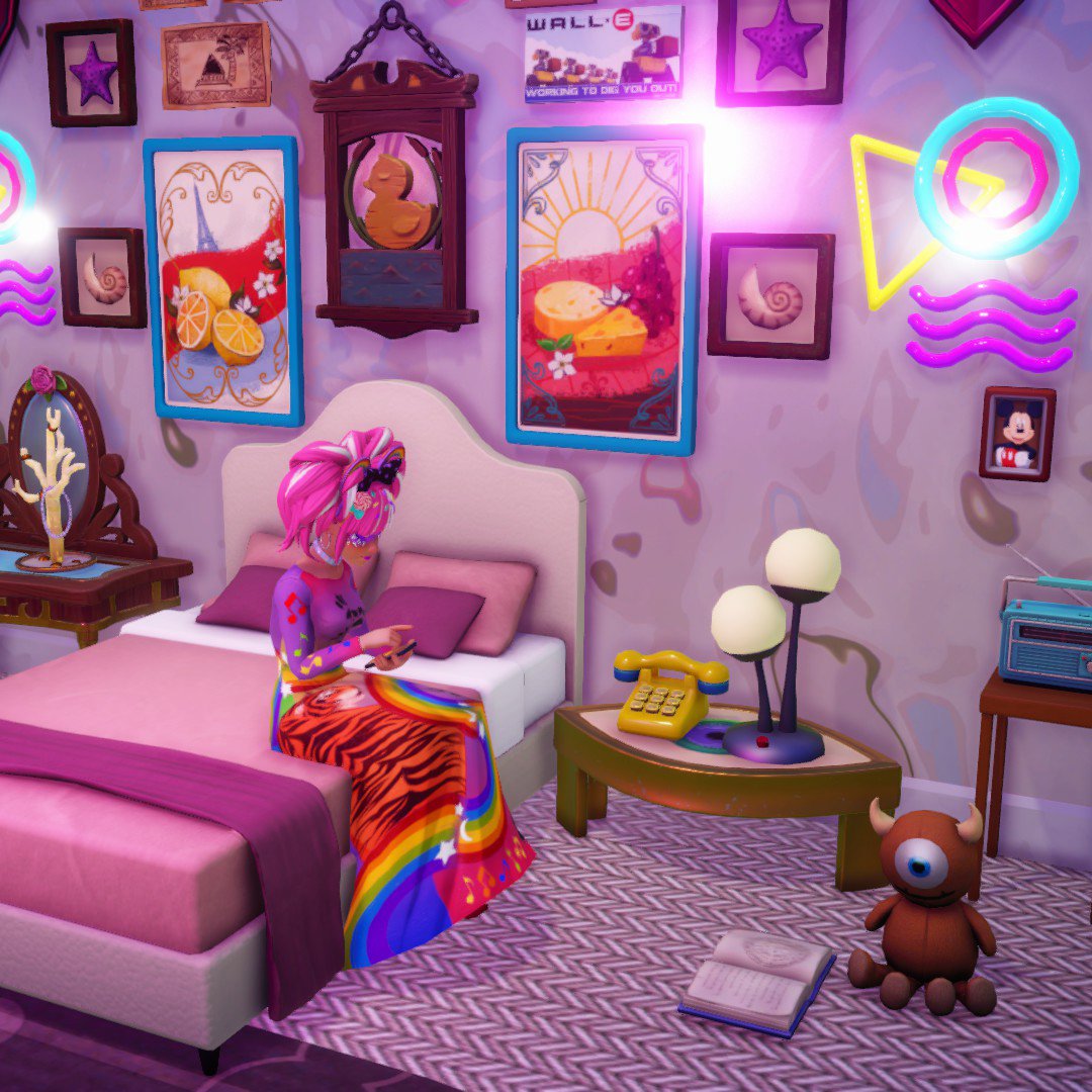 90s Bedroom Speedbuild & Tour | Dreamlight Valley Decorating Ideas ...