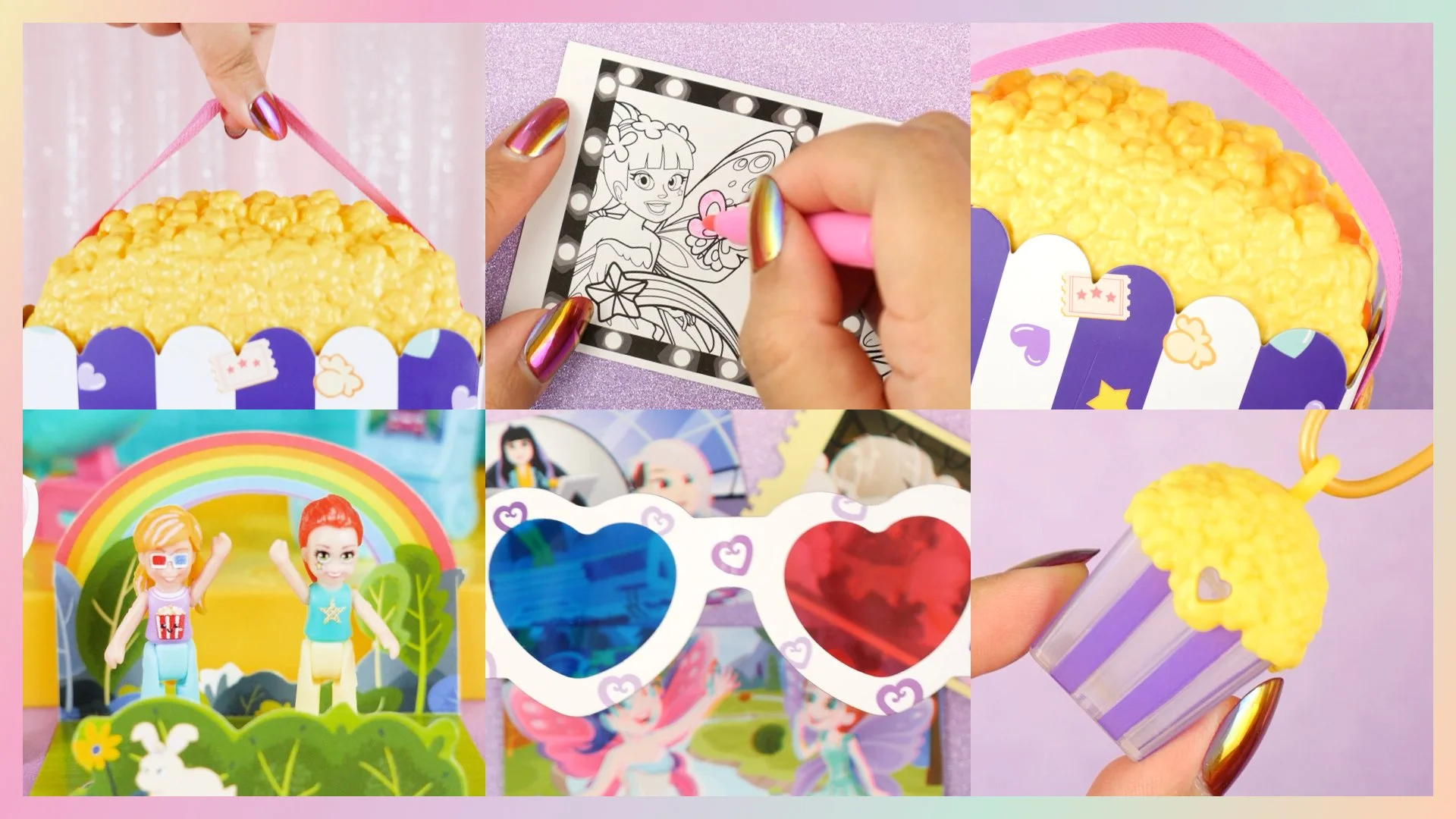 ✨SHOWCASE✨ Polly Pocket: Unbox-It Popcorn Movie Theater Playset