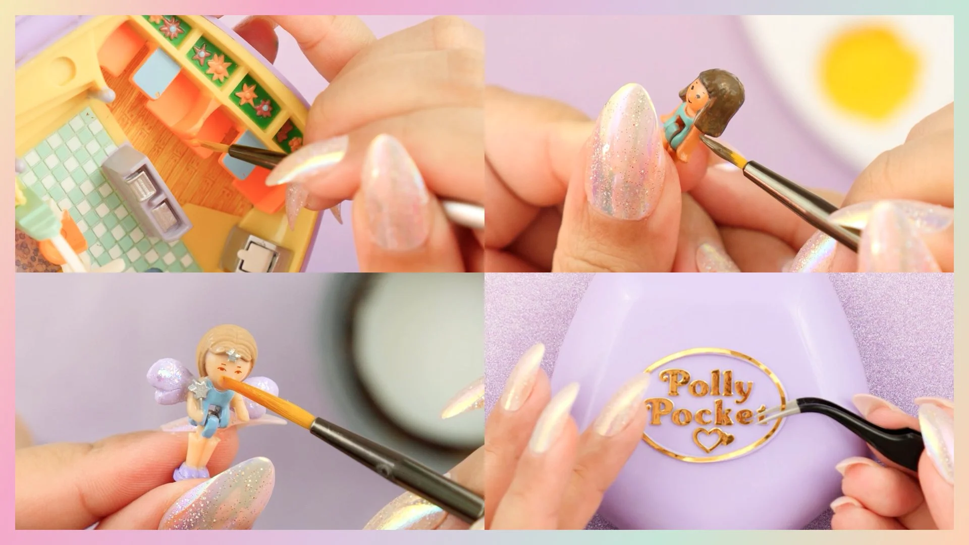 🎨CRAFTS🎨 How I Restore My Vintage Polly Pocket Toys: Repaint, New Logo, Polishing, & More
