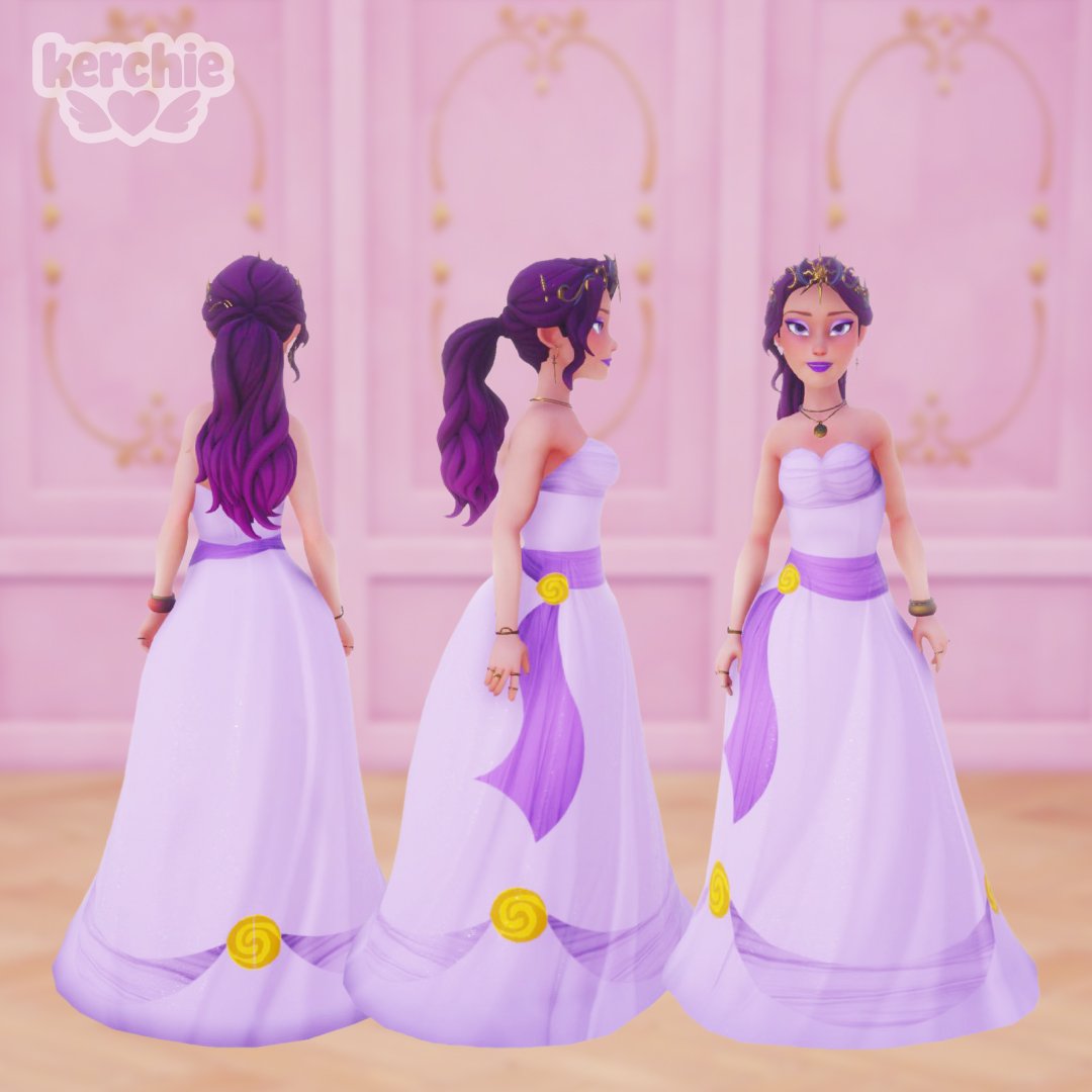 Hercules Megara Dress Tutorial | Dreamlight Valley Touch of Magic Clothes  Design | Kerchie