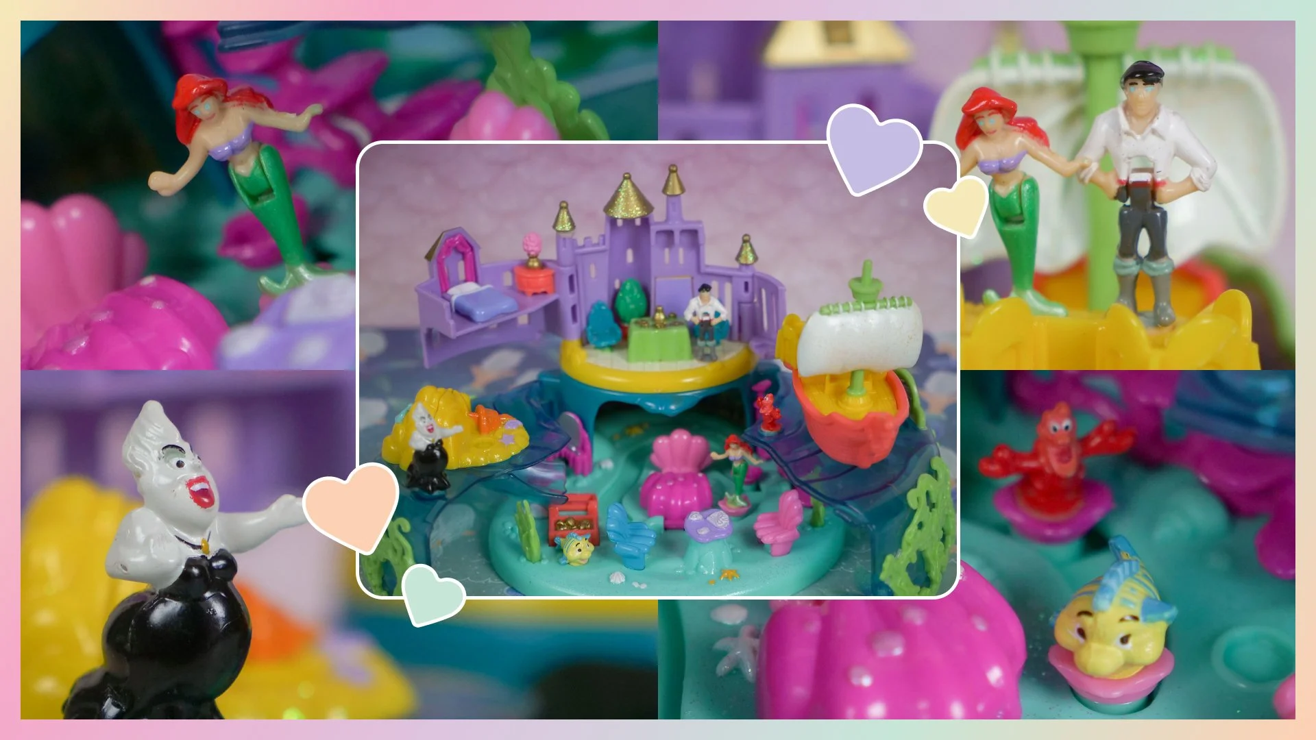 ✨SHOWCASE✨ Vintage Polly Pocket: Disney Little Mermaid Ariel Undersea Kingdom (1996)