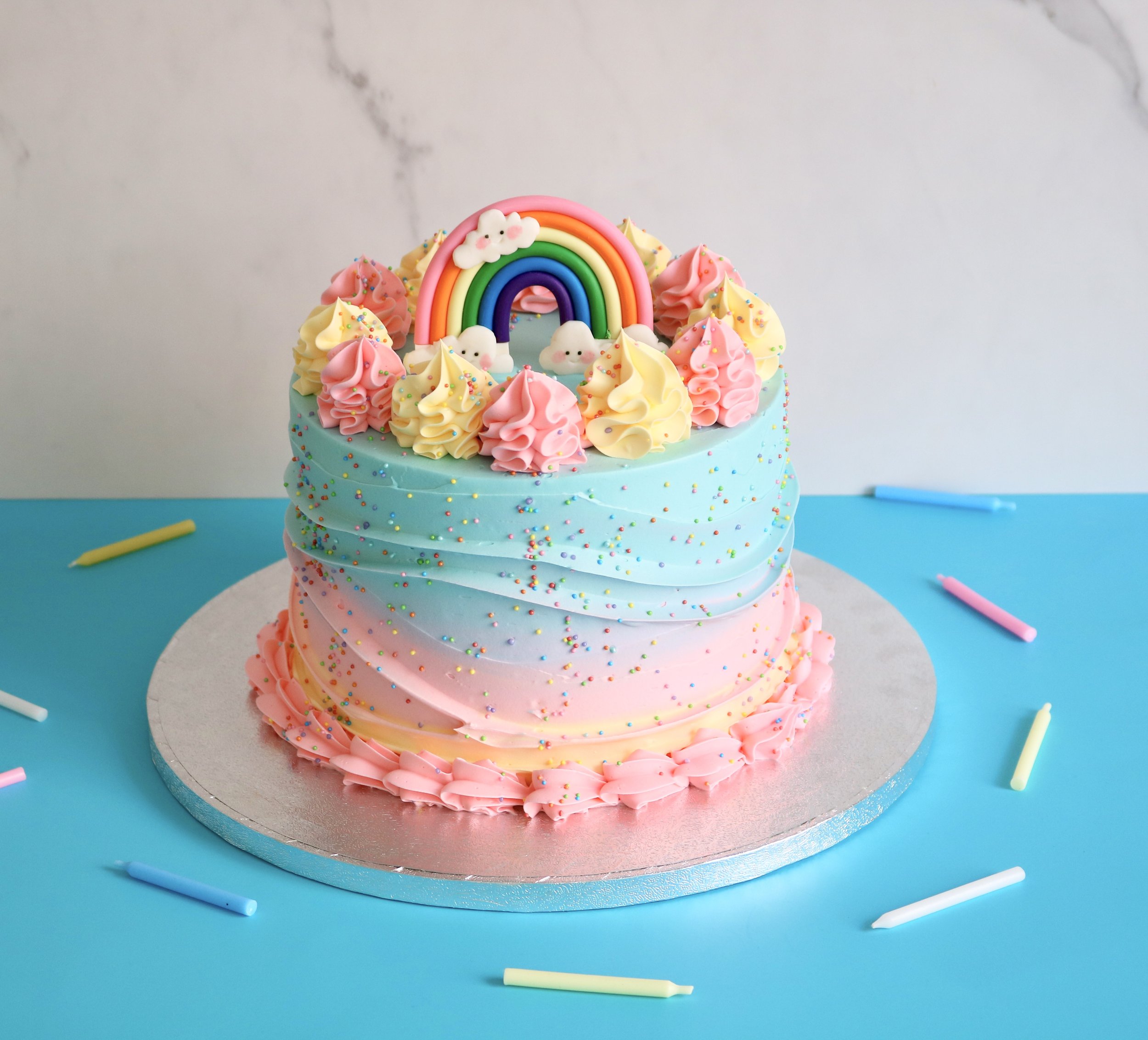 rainbow birthday cake