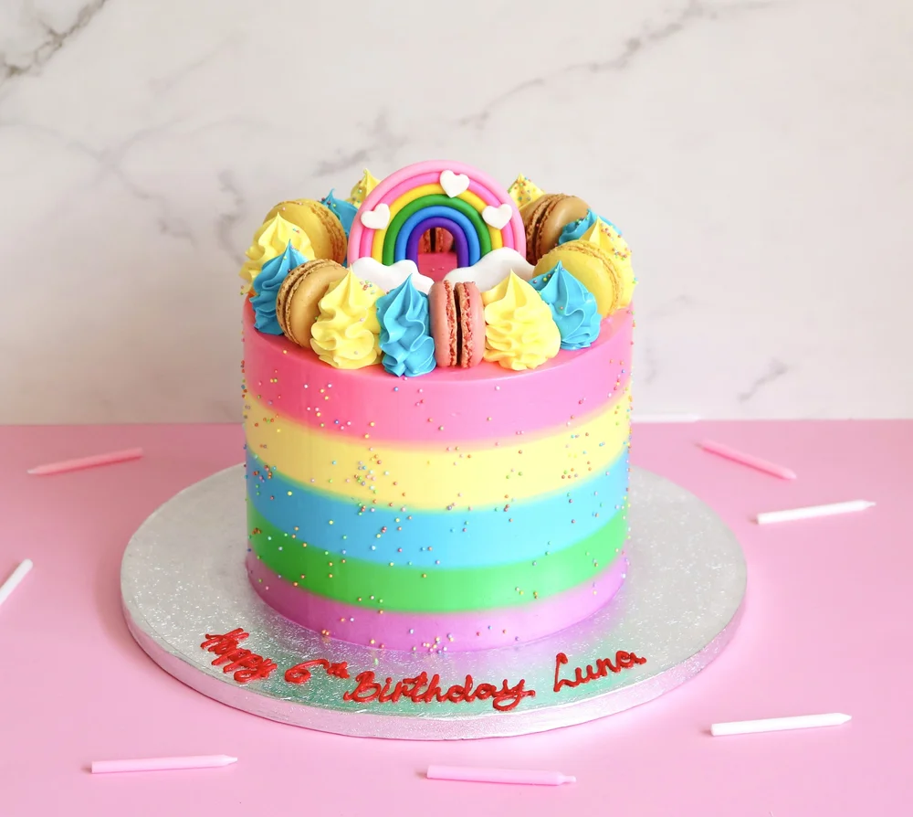 Rainbow and Candies Birthday Cake | Em Cakes