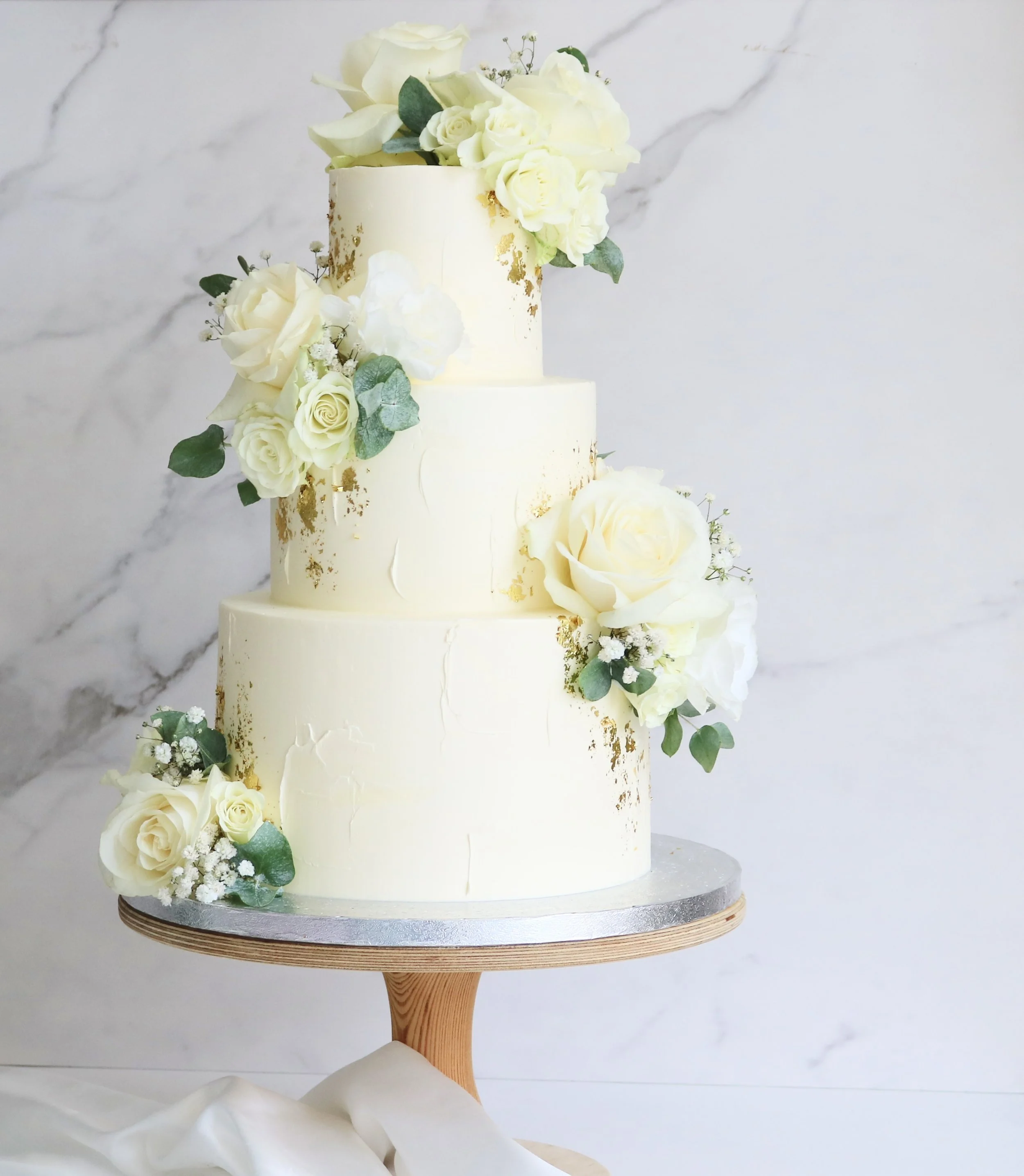 Millie | 3 Tiered Vintage Wedding Cake | Em Cakes