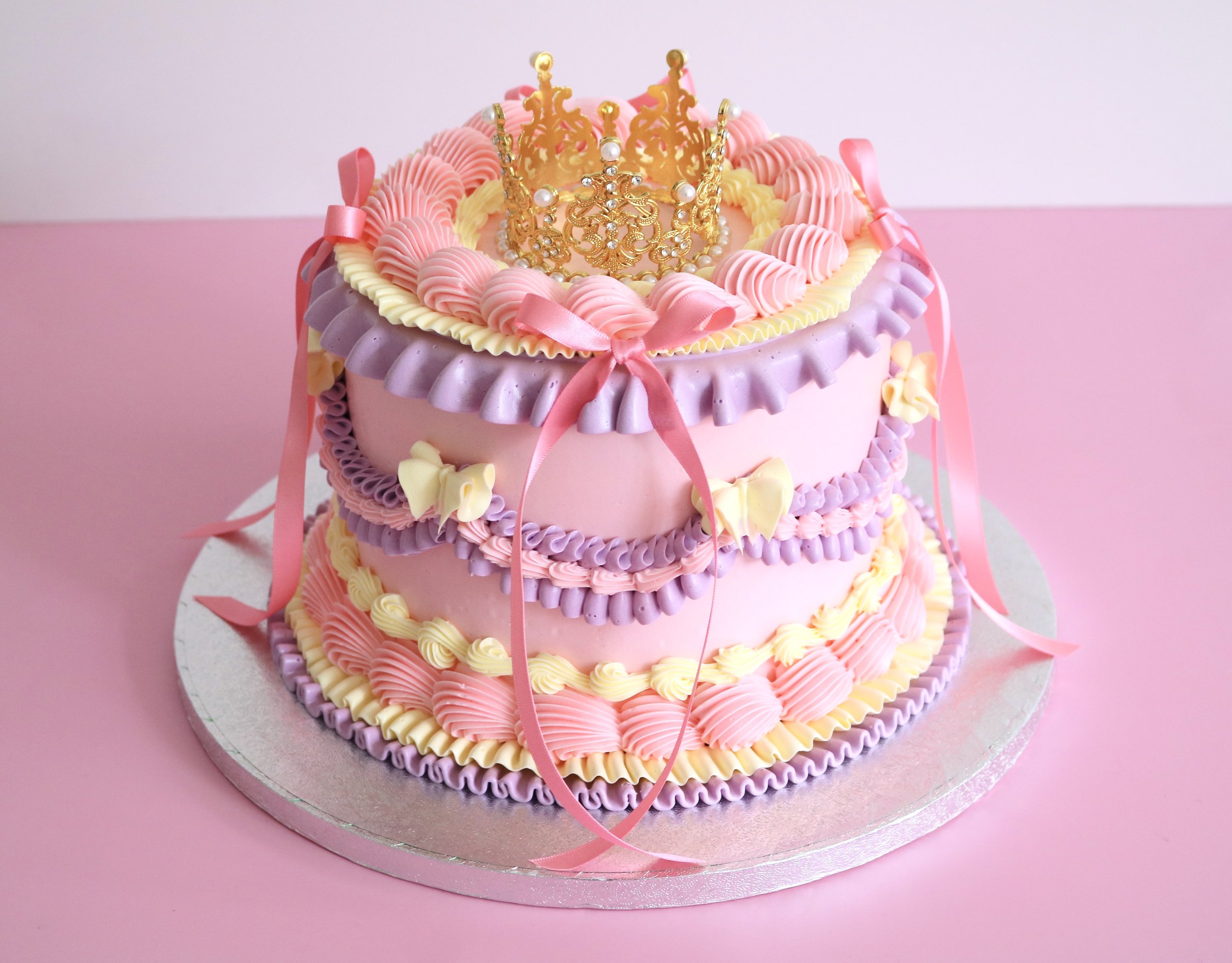 princess crown vintage cake for baby girls birthday in London