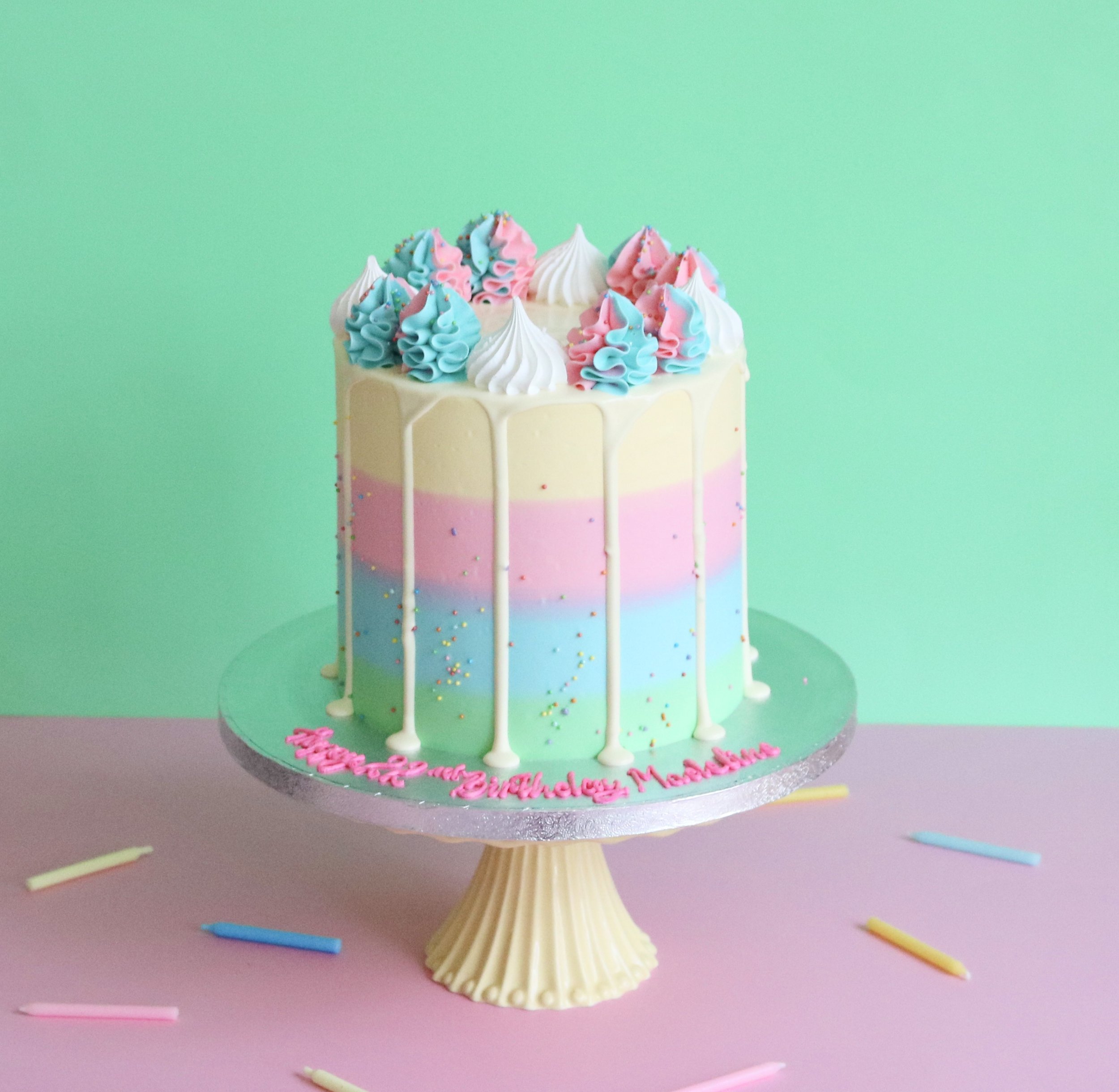 pastel rainbow cake