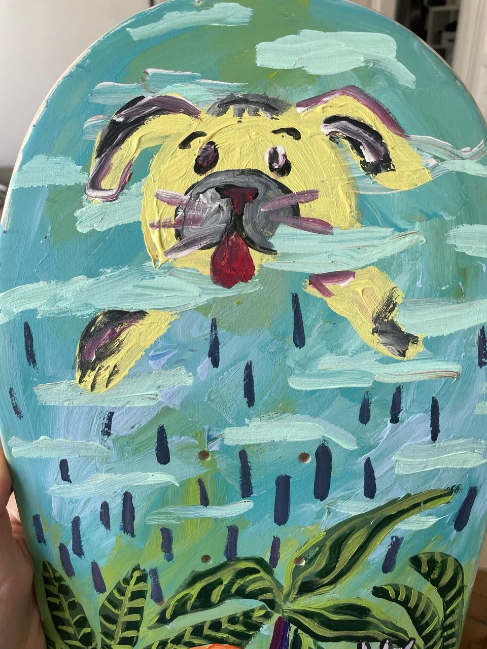 Custom hand-painted skateboard 2023