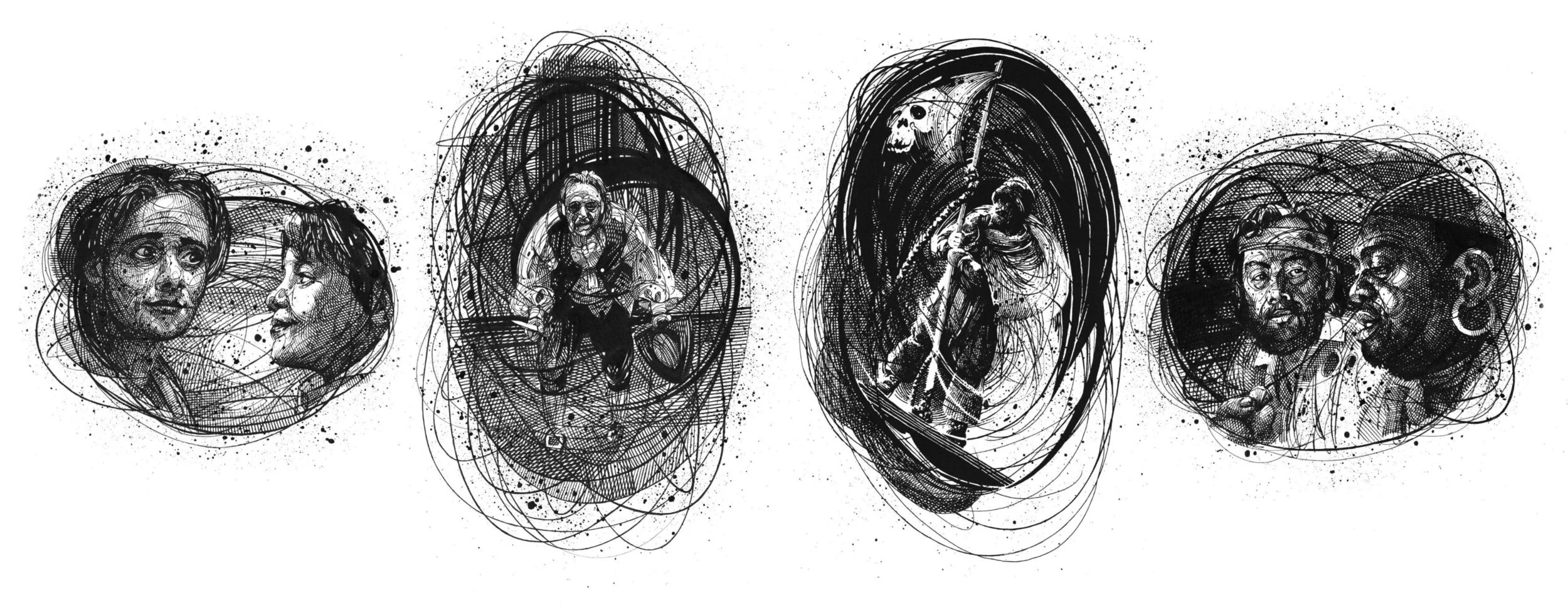 And recently I've worked on the Bad Mermaids series by Sibeal Pounder. Here is a small selection of those illustrations.
