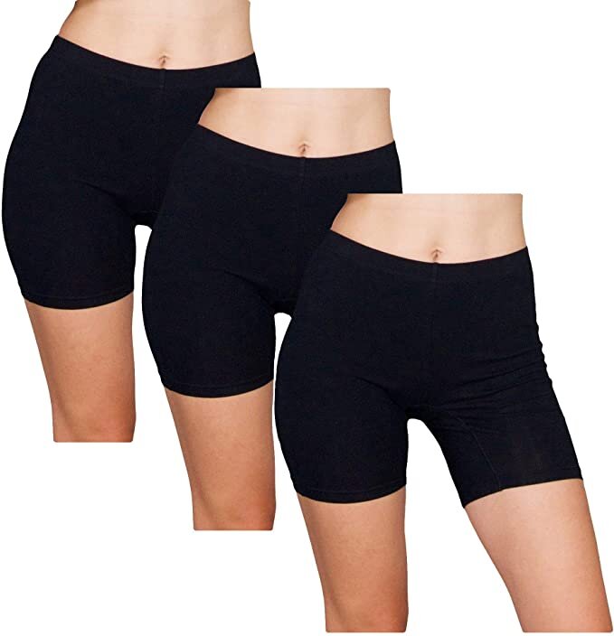 Emprella Slip Shorts | 3-Pack Black Bike Shorts | Cotton Spandex Stretch  Boyshorts for Yoga — PA Trade Group