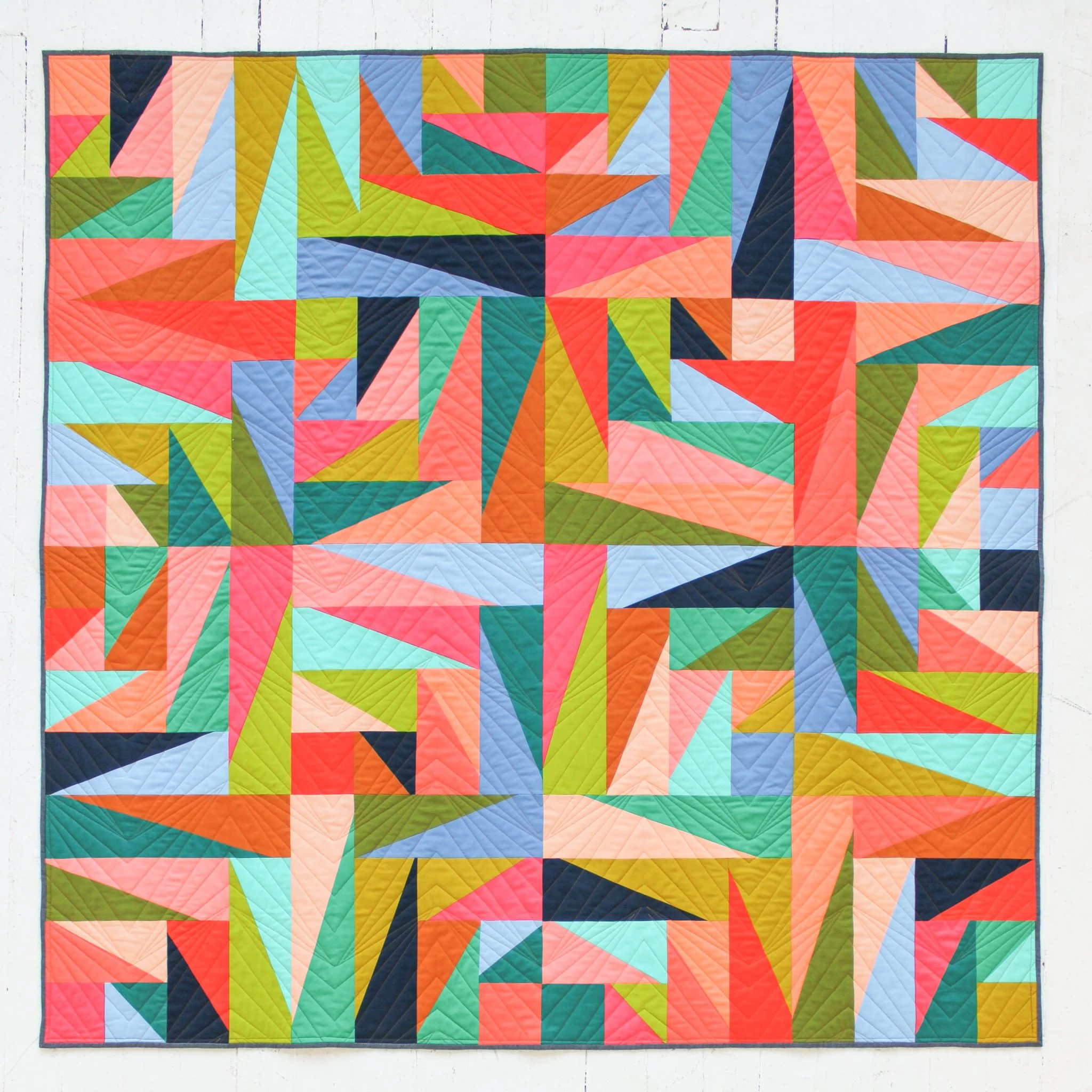 Repair Quilt - Scrappy Rainbow Version