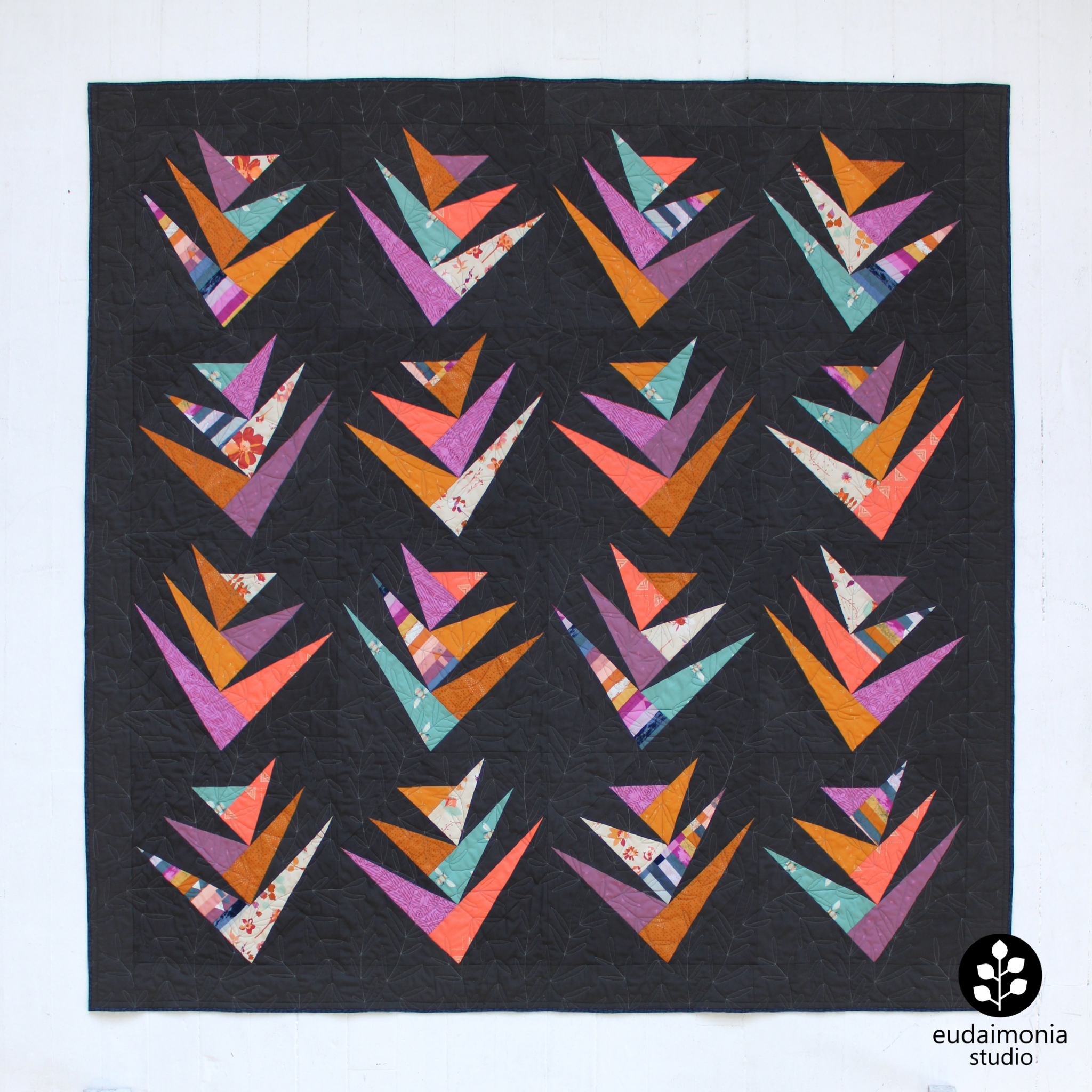 Grow Wild Quilt - Night Bloom Version