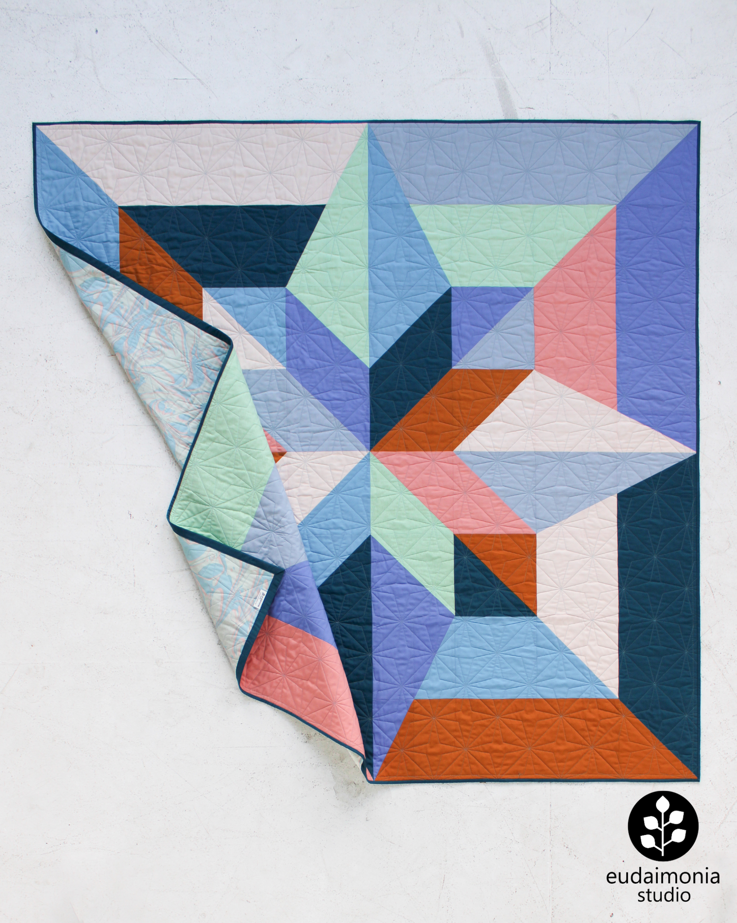 Arete Quilt - Wild Blue Version — Eudaimonia Studio