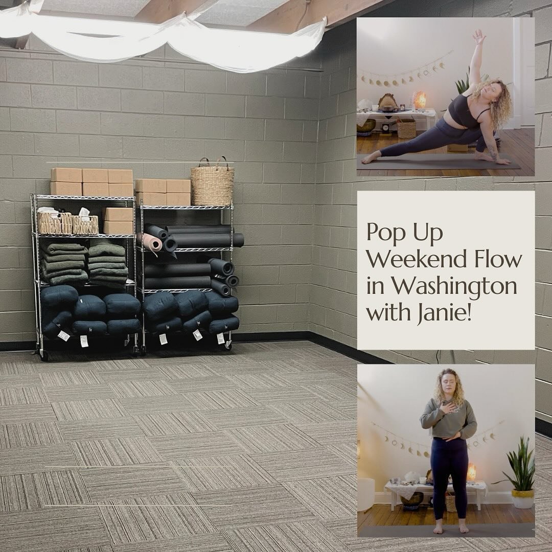 This Sunday, April 28th from 11:30-12:30, enjoy a mindful flow class with @yogijanie at the Washington studio. We don&rsquo;t have regular weekend classes offered yet in Washington so now is your chance to show us if you&rsquo;d love them to be a con