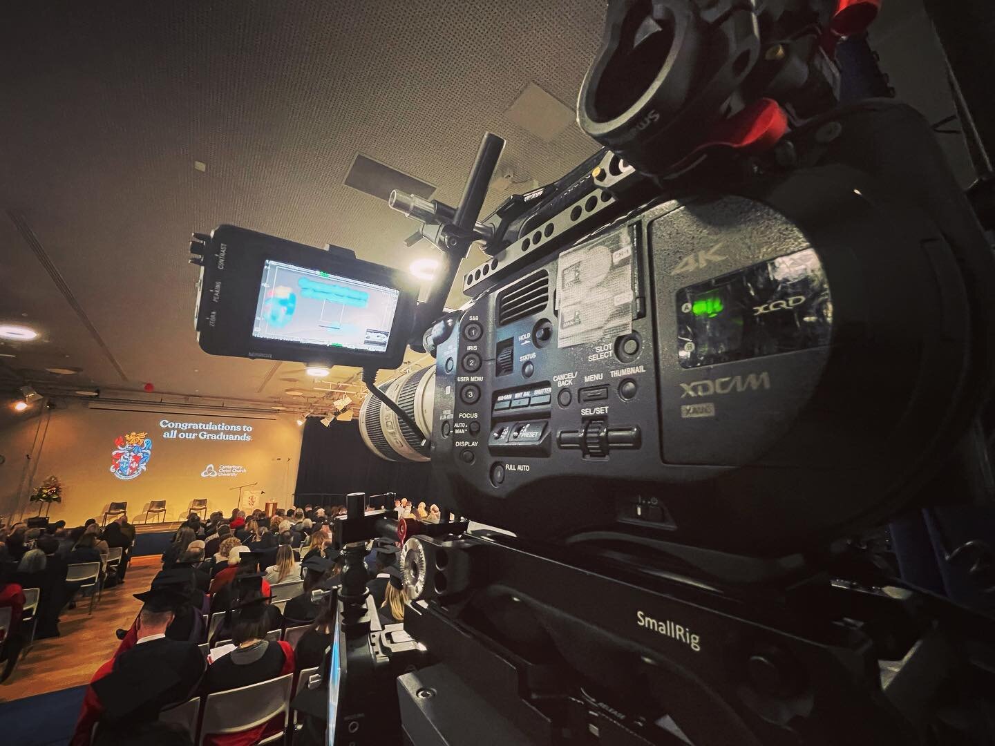 Always a pleasure to return to my old uni (only 18yrs after I started!) to livestream some graduations! #cccu #livestream #cameras #fs7 #freelancecameraman #feelingold