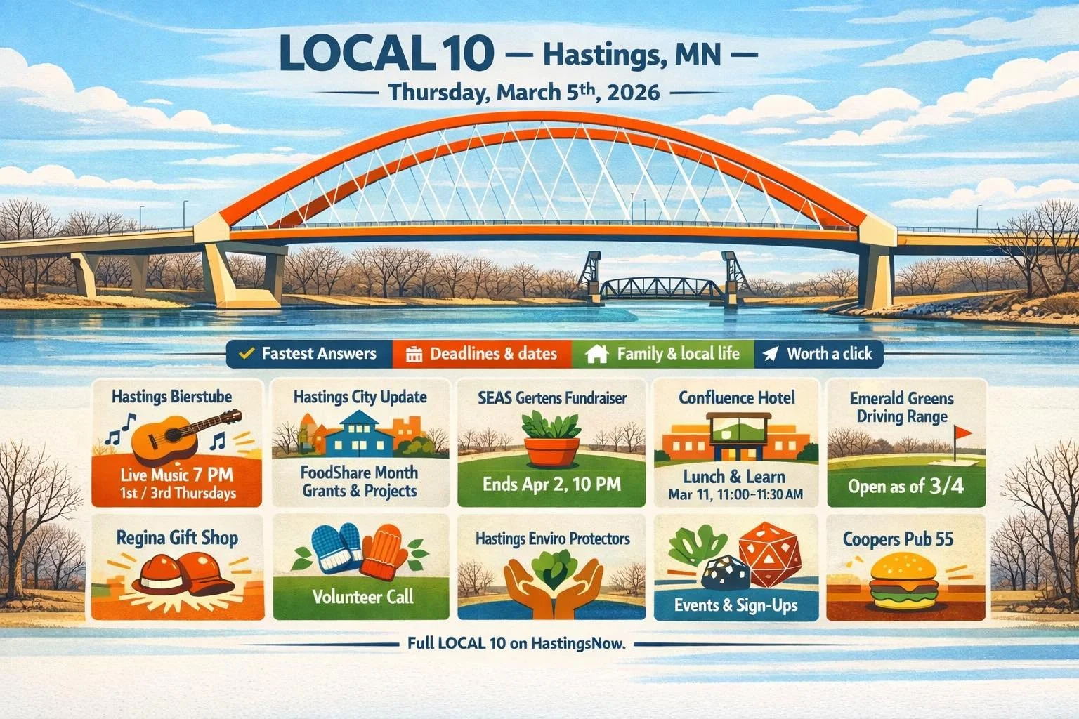LOCAL 10 — Hastings, MN — Thursday, March 5th, 2026