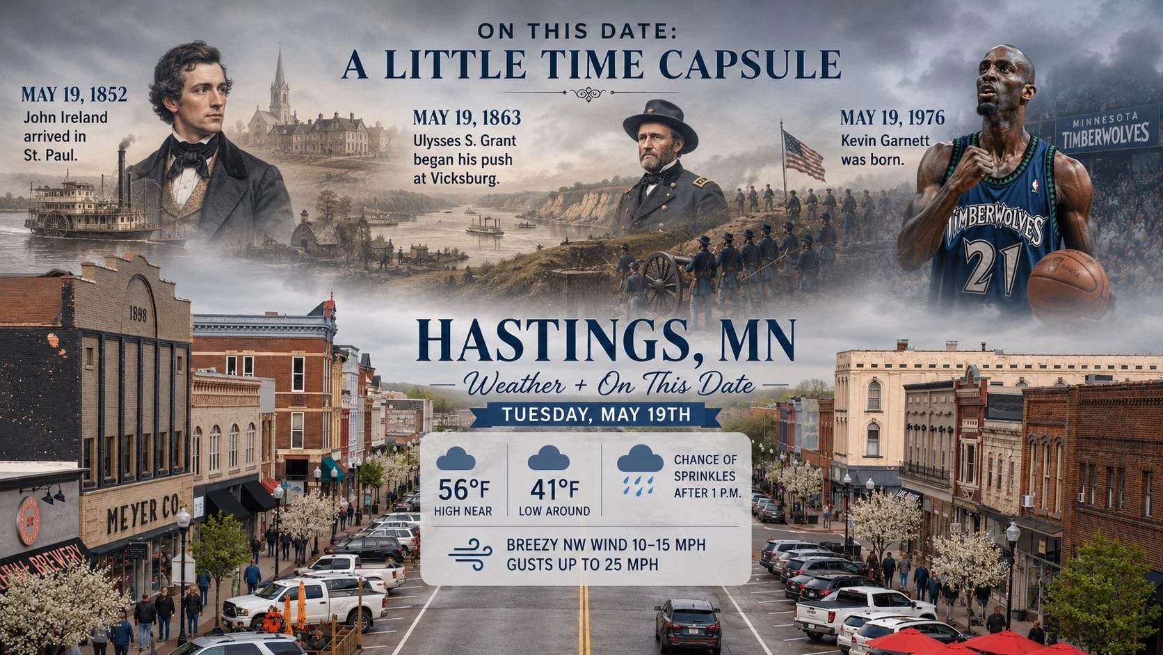 Hastings, MN Weather + On This Date: Tuesday, May 19th